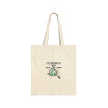 Funny Conspiracy Tote | 'It's Definitely Not What You Think' stamped fact, silly myth cotton canvas