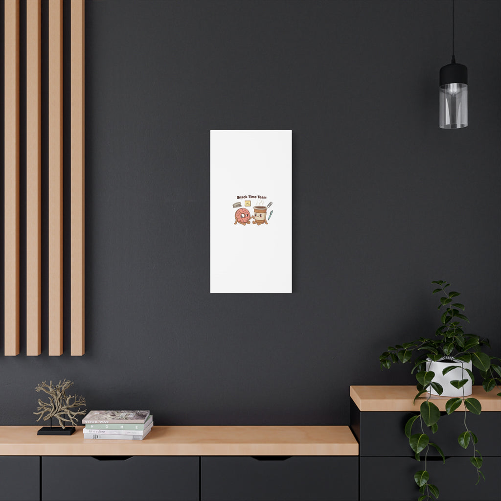Snack Time Team Canvas | office humor, coffee fuel