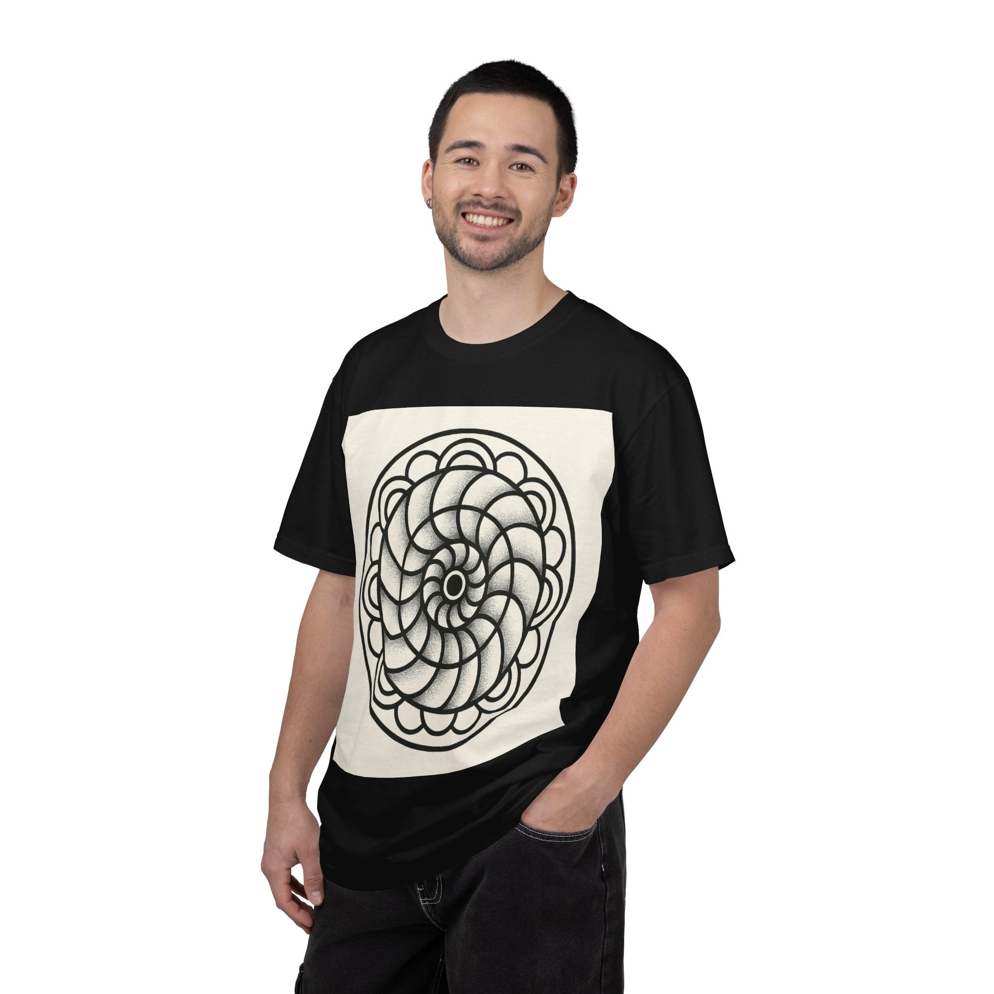 Intricate Black and White Mandala Design