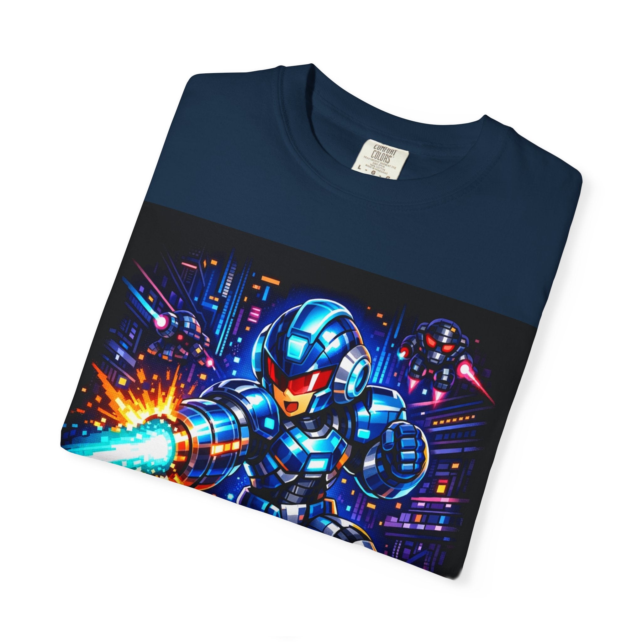 Neon Cyberpunk Robot Battle