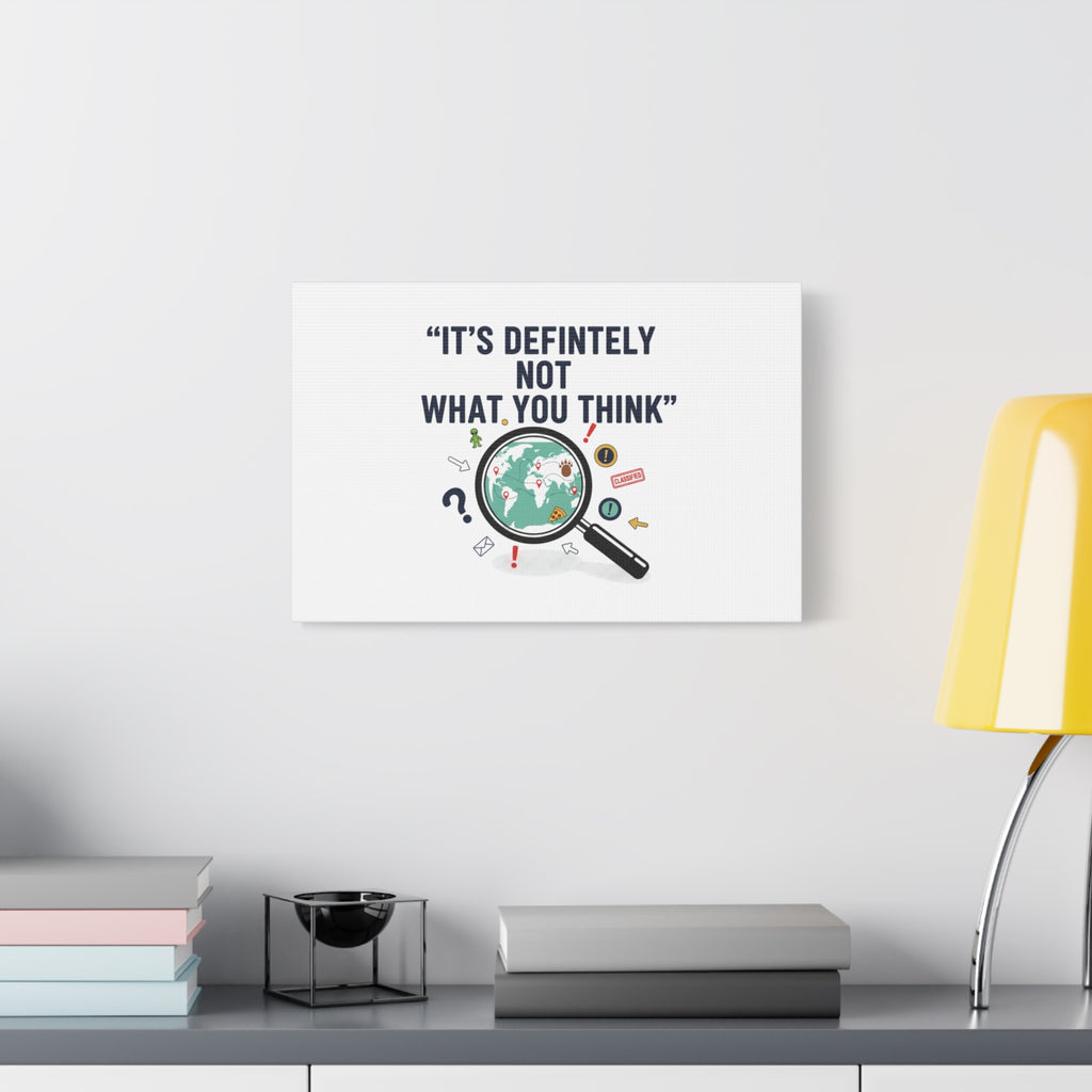 “It’s Definitely Not What You Think” Canvas | funny conspiracy, joke theory