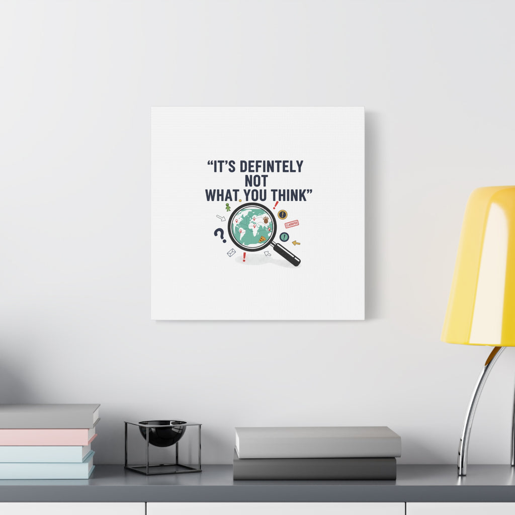 “It’s Definitely Not What You Think” Canvas | funny conspiracy, joke theory