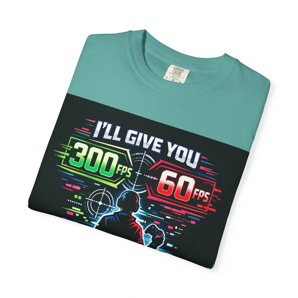 300 FPS Gaming Neon Silhouette