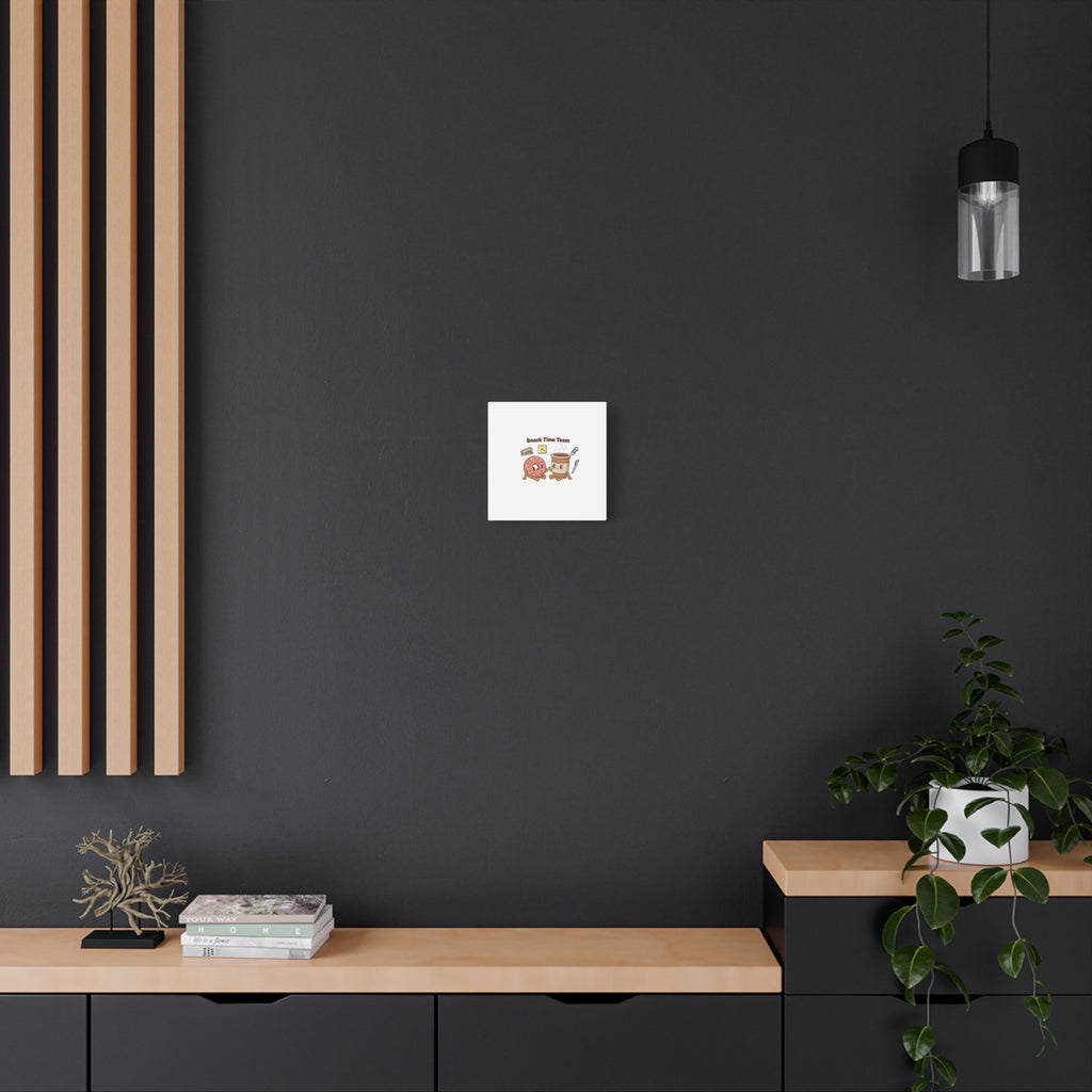 Snack Time Team Canvas | office humor, coffee fuel