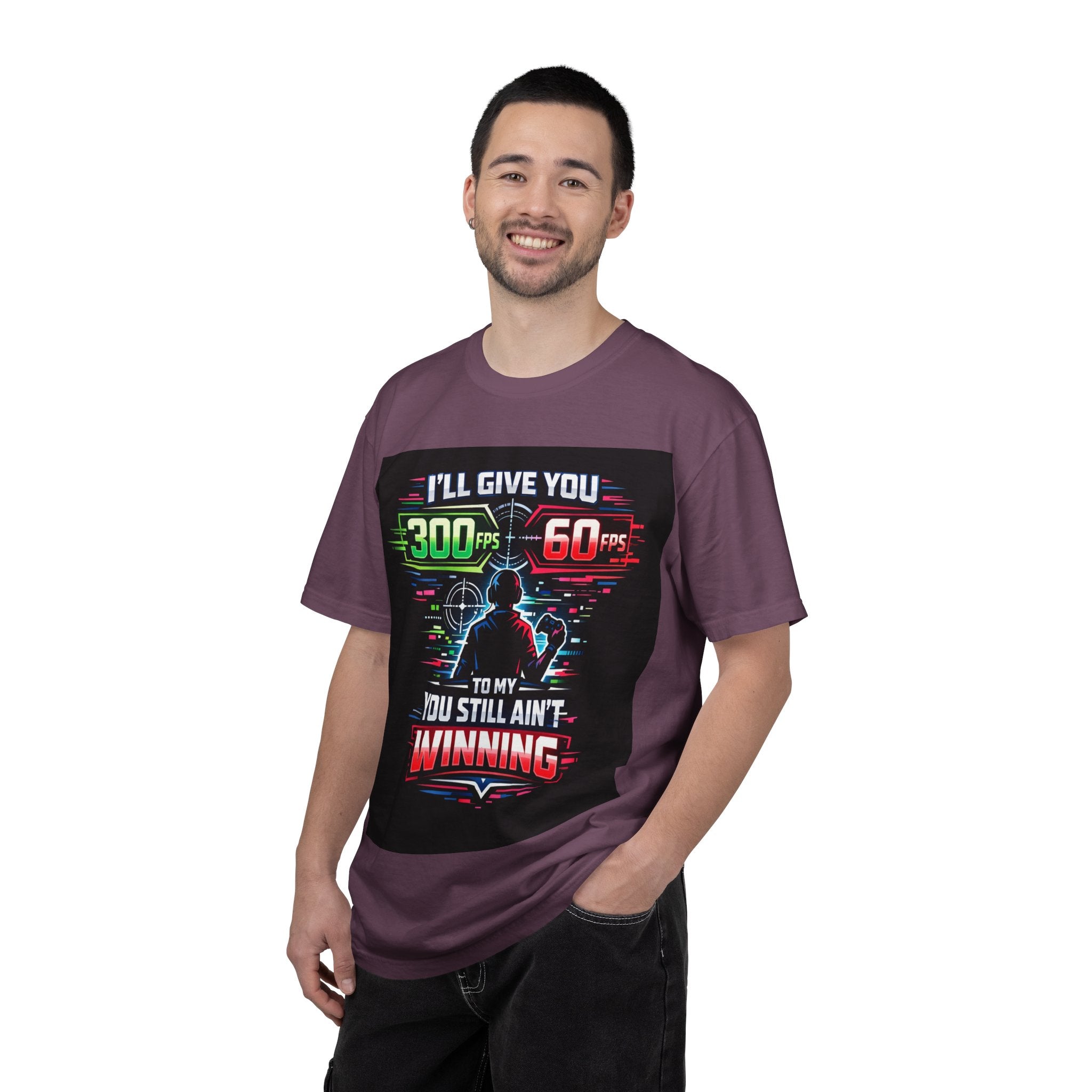 300 FPS Gaming Neon Silhouette