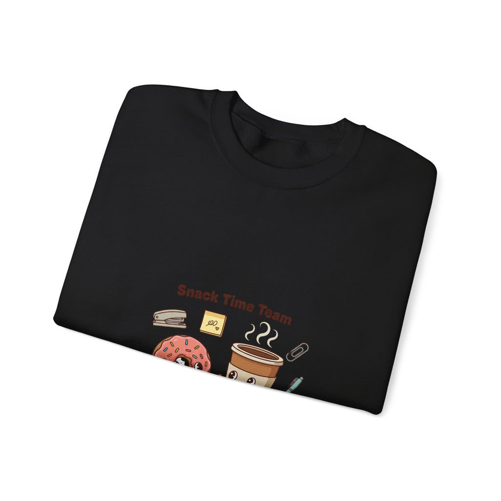 Snack Time Team Sweatshirt | office humor, coffee fuel