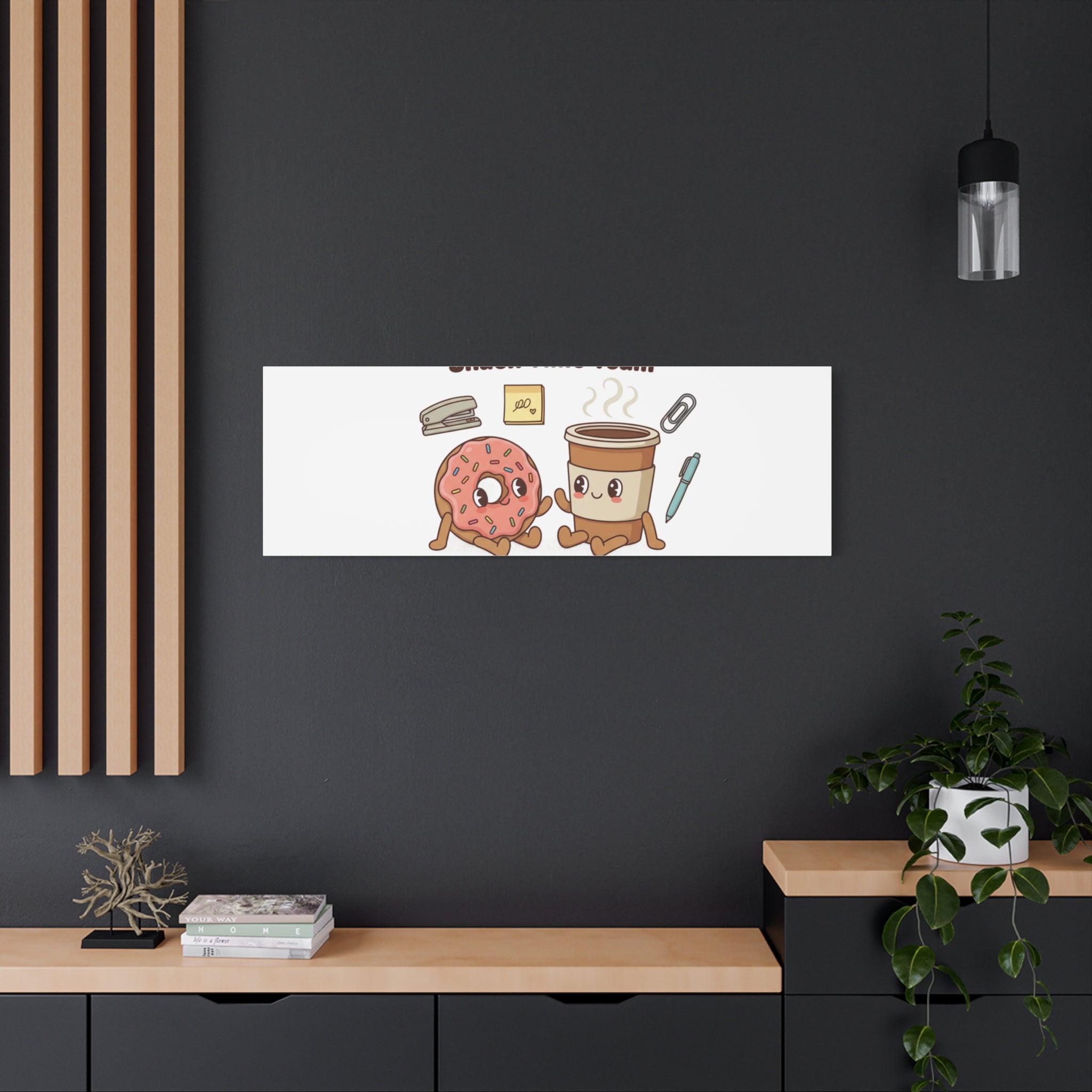 Snack Time Team Canvas | office humor, coffee fuel