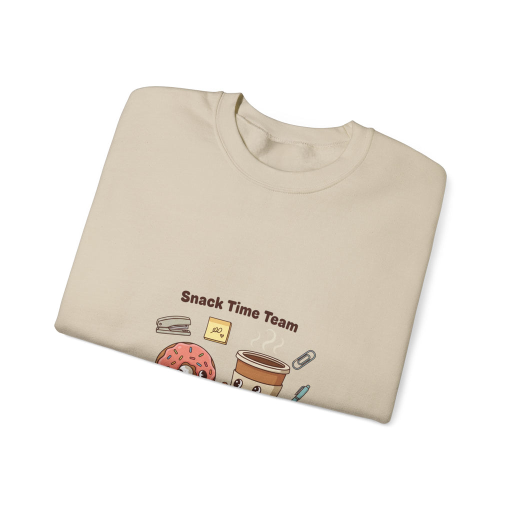 Snack Time Team Sweatshirt | office humor, coffee fuel