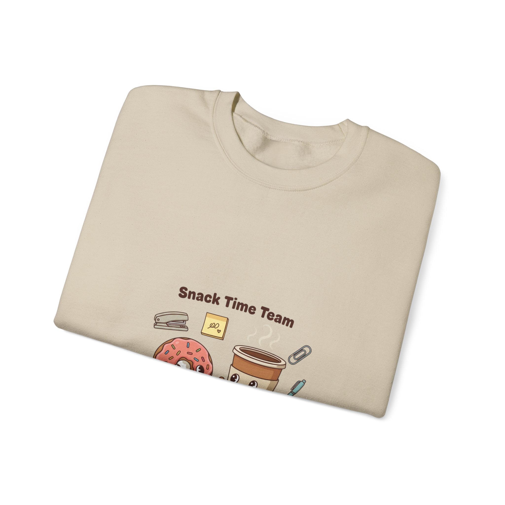 Snack Time Team Sweatshirt | office humor, coffee fuel