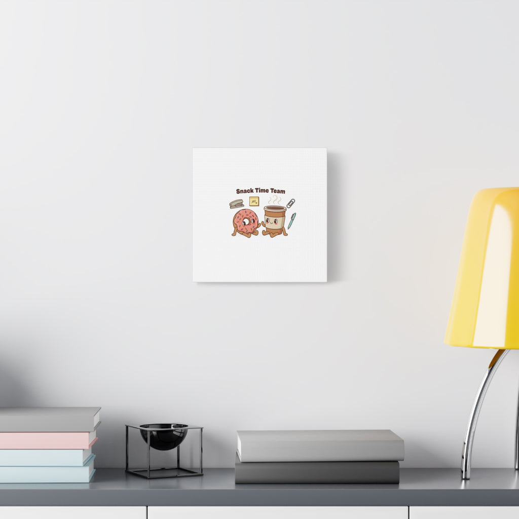 Snack Time Team Canvas | office humor, coffee fuel