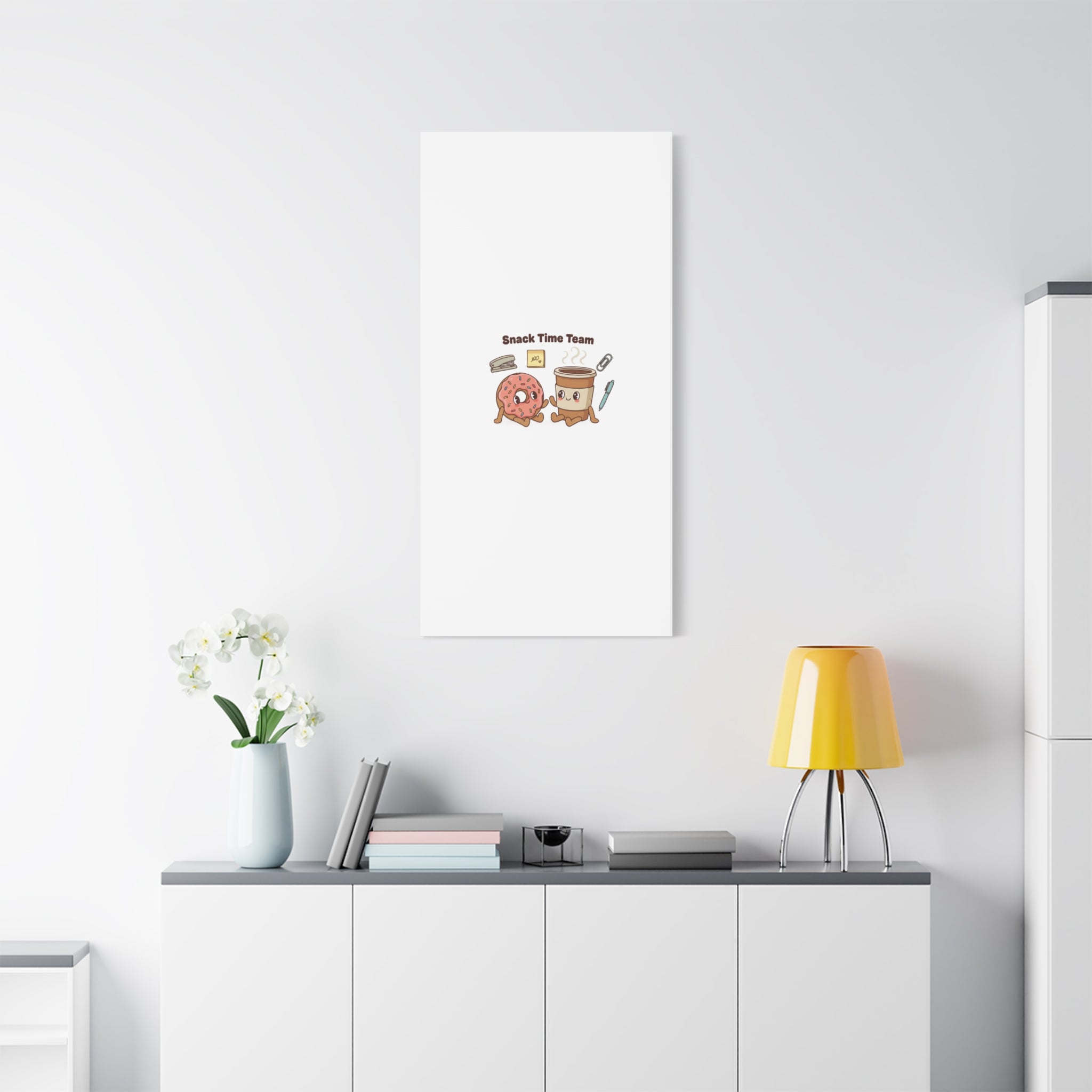Snack Time Team Canvas | office humor, coffee fuel