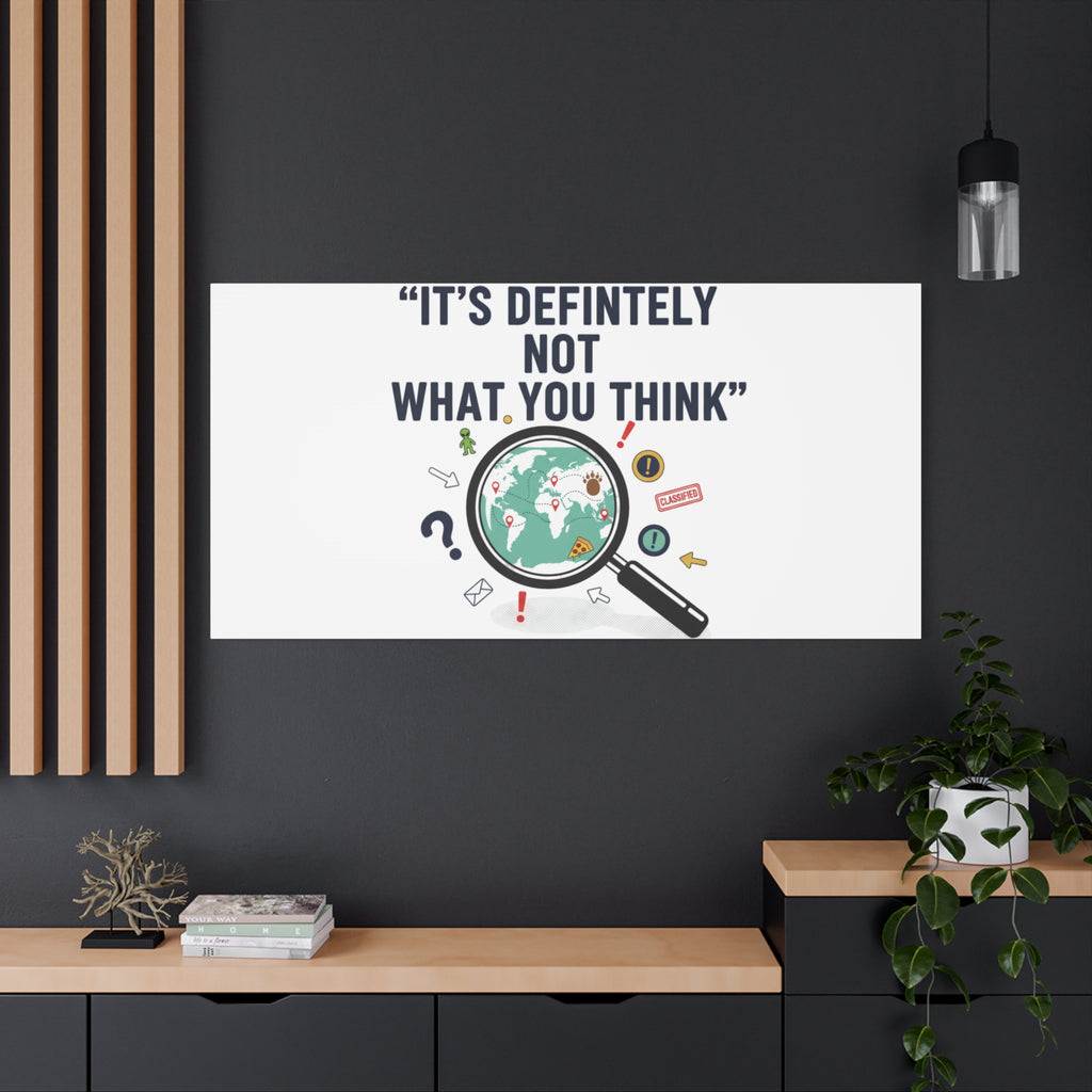 “It’s Definitely Not What You Think” Canvas | funny conspiracy, joke theory