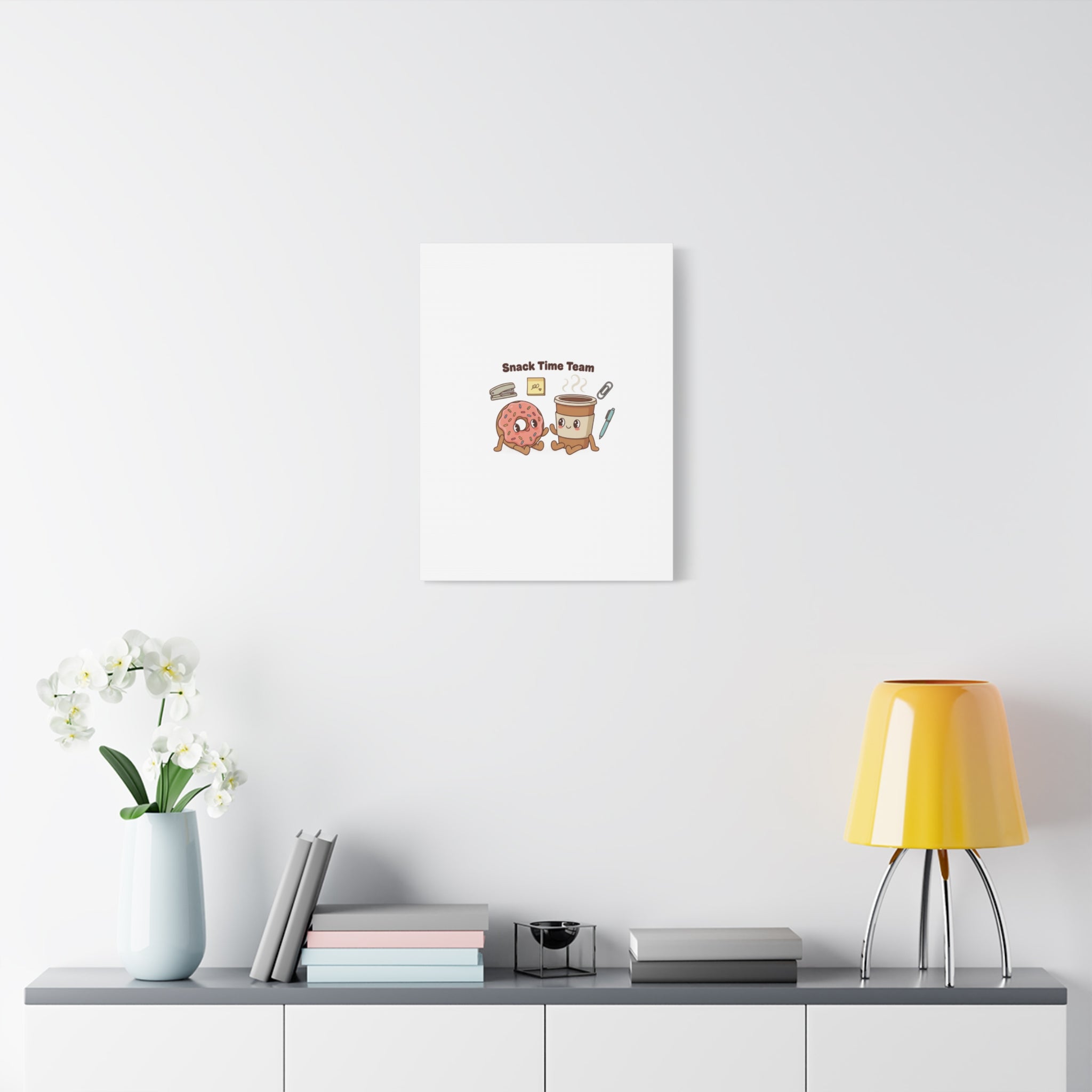 Snack Time Team Canvas | office humor, coffee fuel