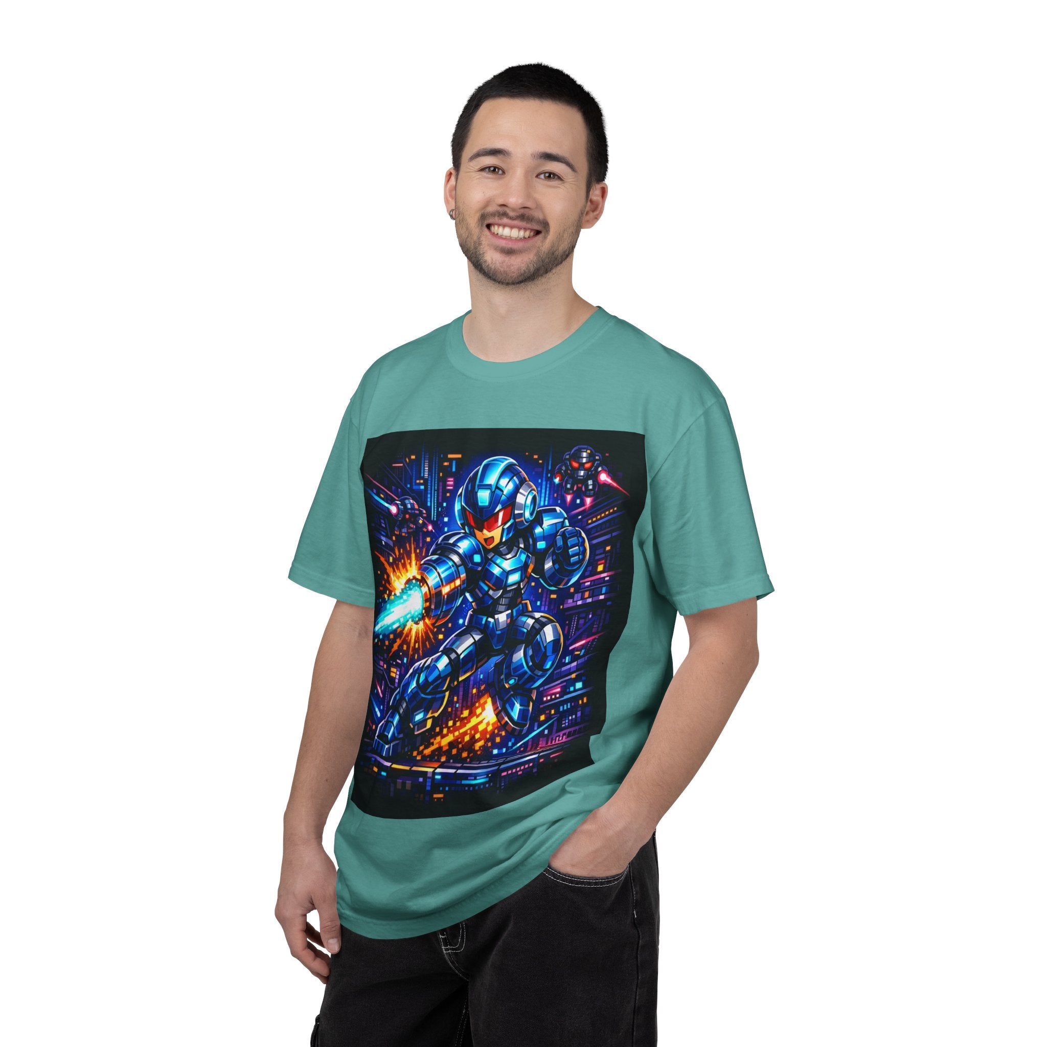 Neon Cyberpunk Robot Battle