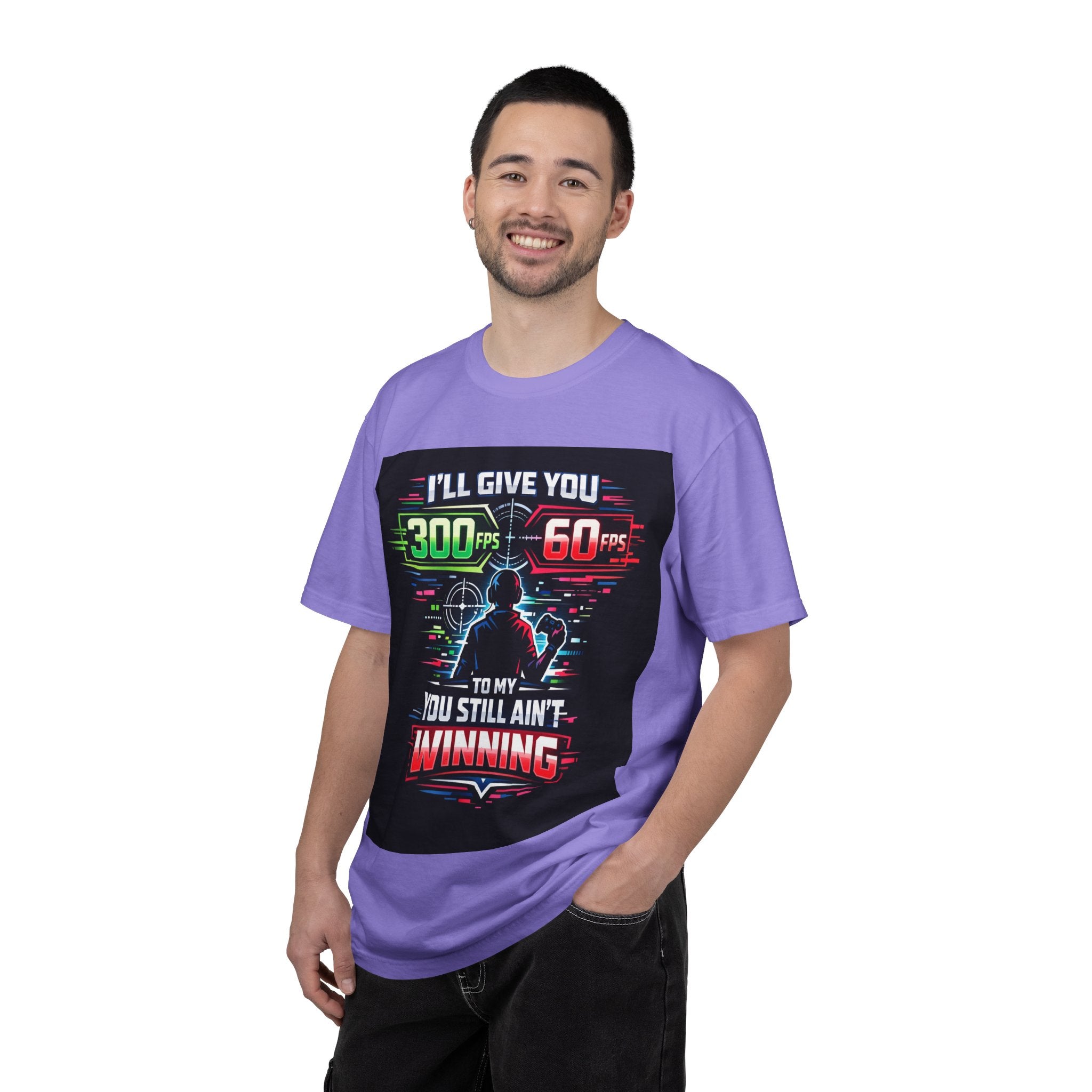 300 FPS Gaming Neon Silhouette