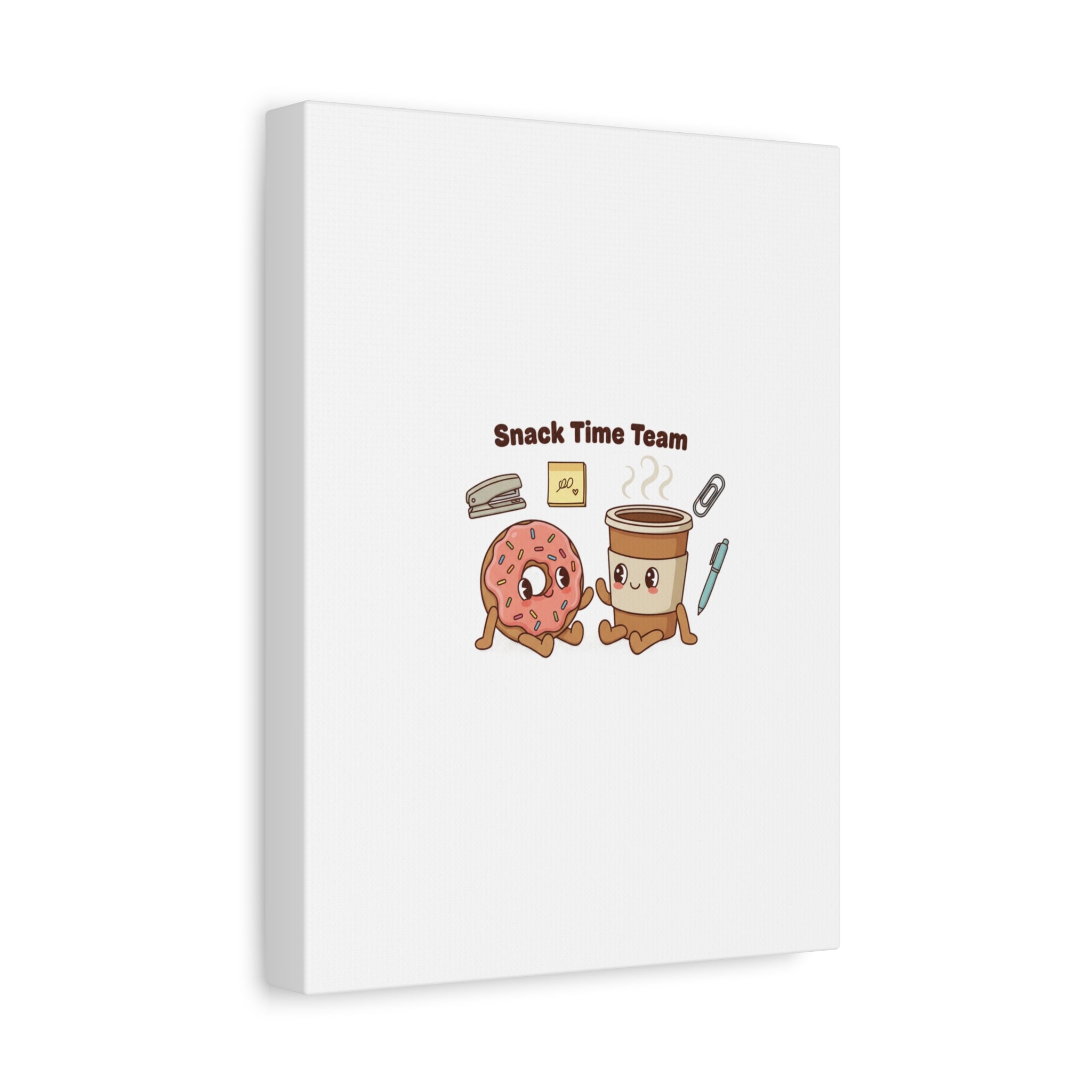 Snack Time Team Canvas | office humor, coffee fuel