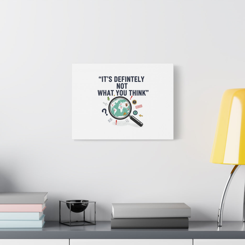 “It’s Definitely Not What You Think” Canvas | funny conspiracy, joke theory