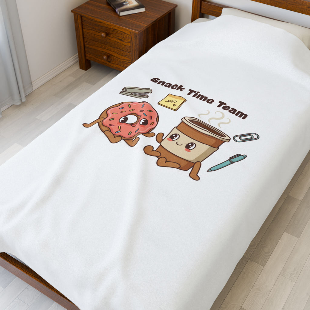 Snack Time Team Blanket | office humor, coffee fuel