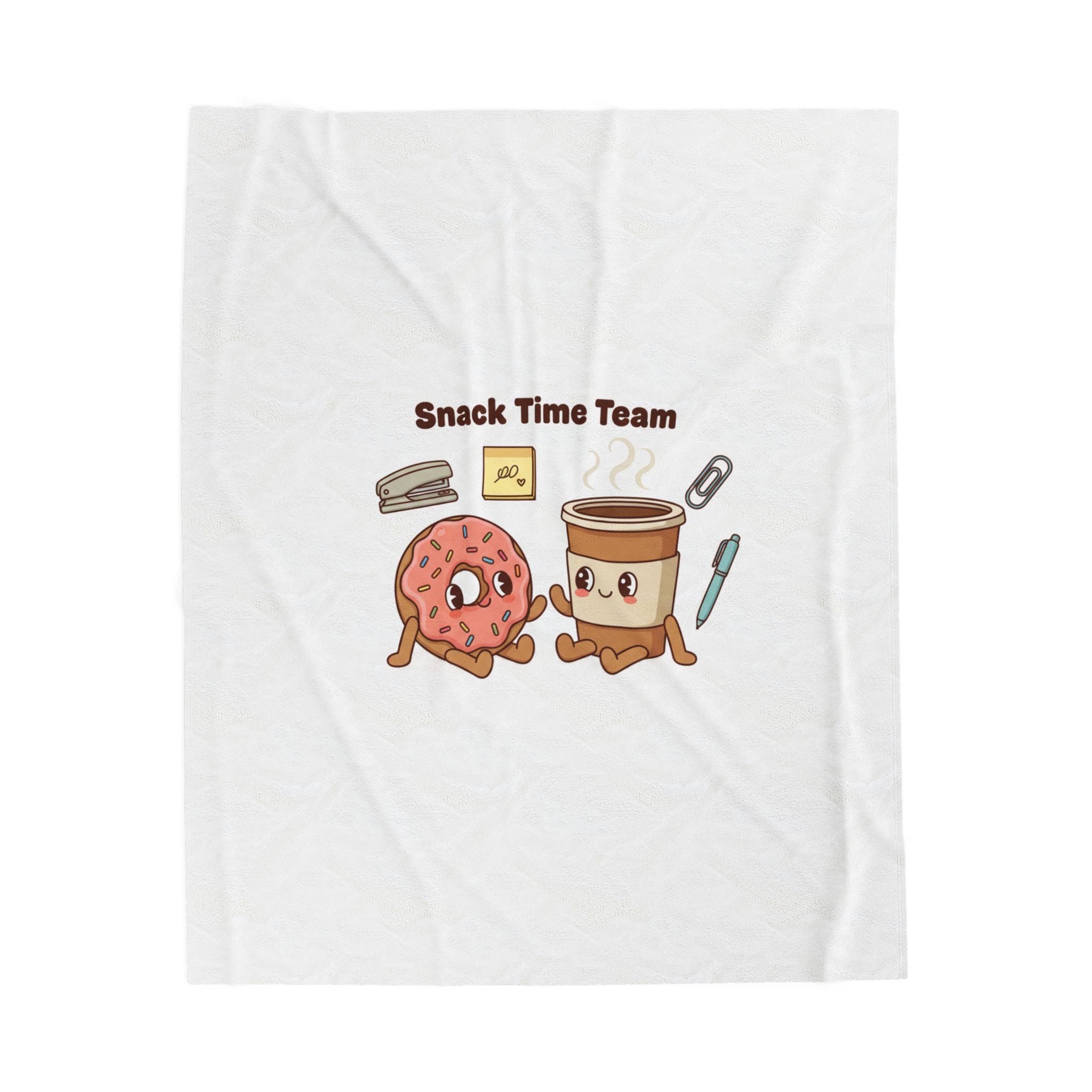 Snack Time Team Blanket | office humor, coffee fuel