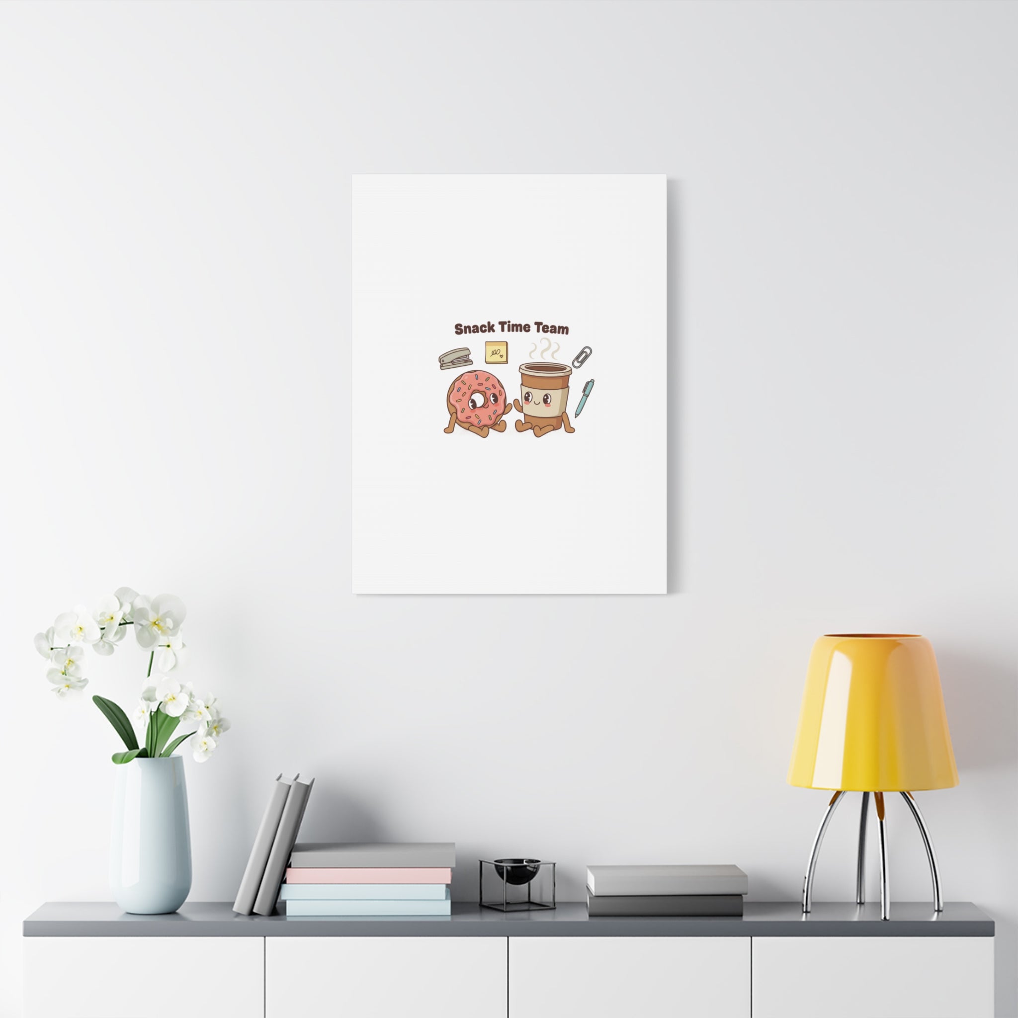 Snack Time Team Canvas | office humor, coffee fuel