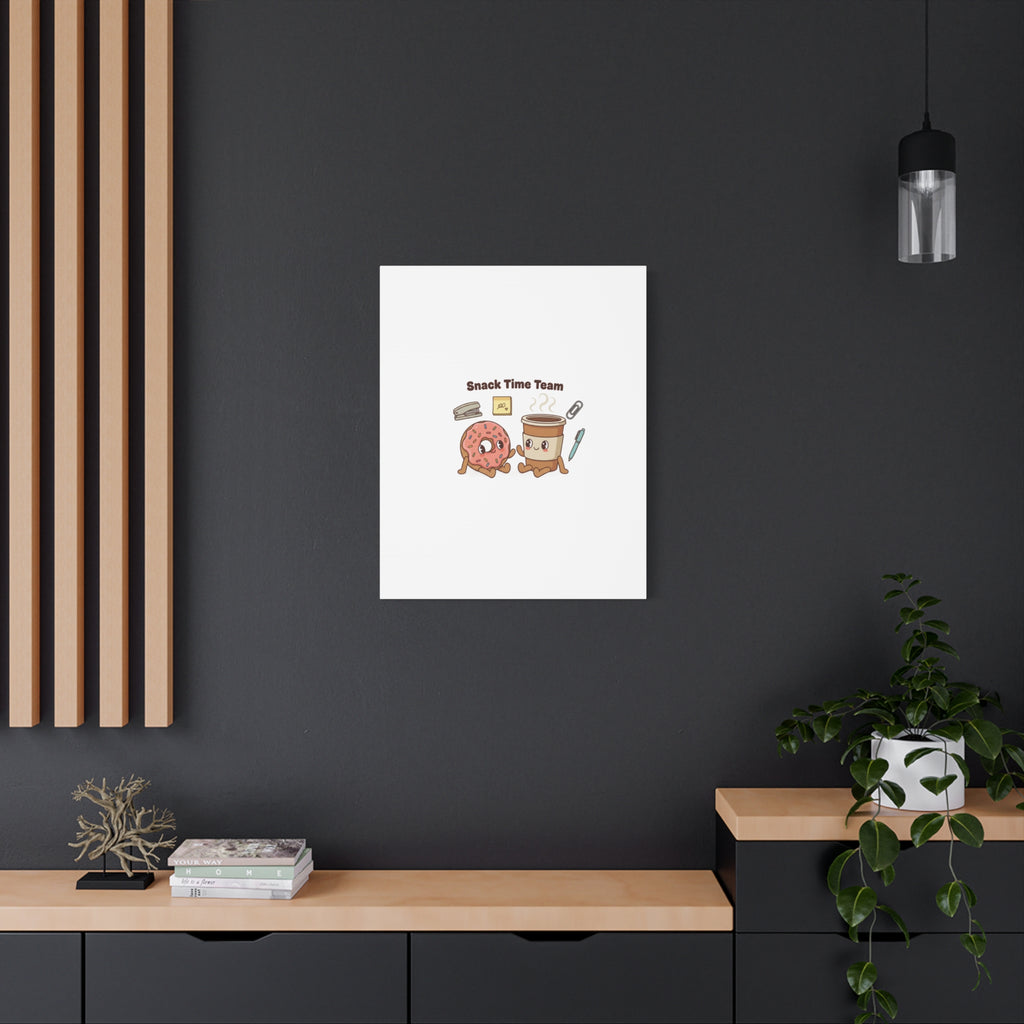 Snack Time Team Canvas | office humor, coffee fuel