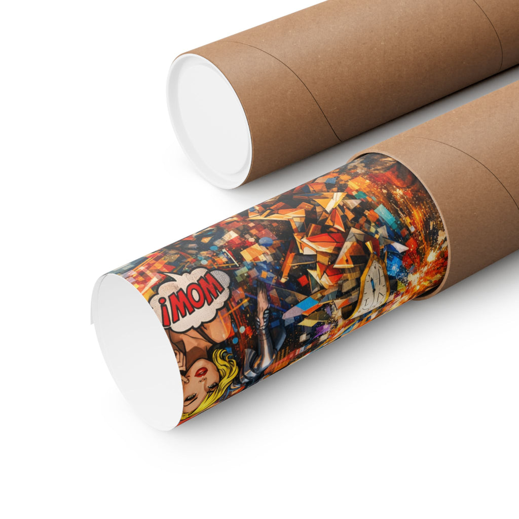 Collage Art Poster — Pop Culture & Classical Montage Matte Vertical Print