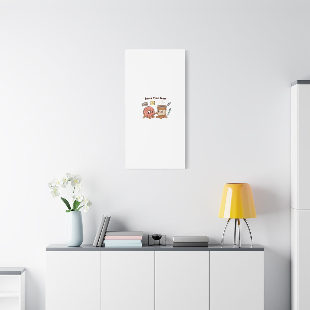 Snack Time Team Canvas | office humor, coffee fuel
