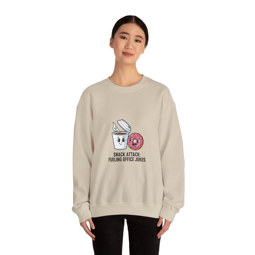 Snack Attack Coffee & Donut Sweatshirt | office humor, meeting memes