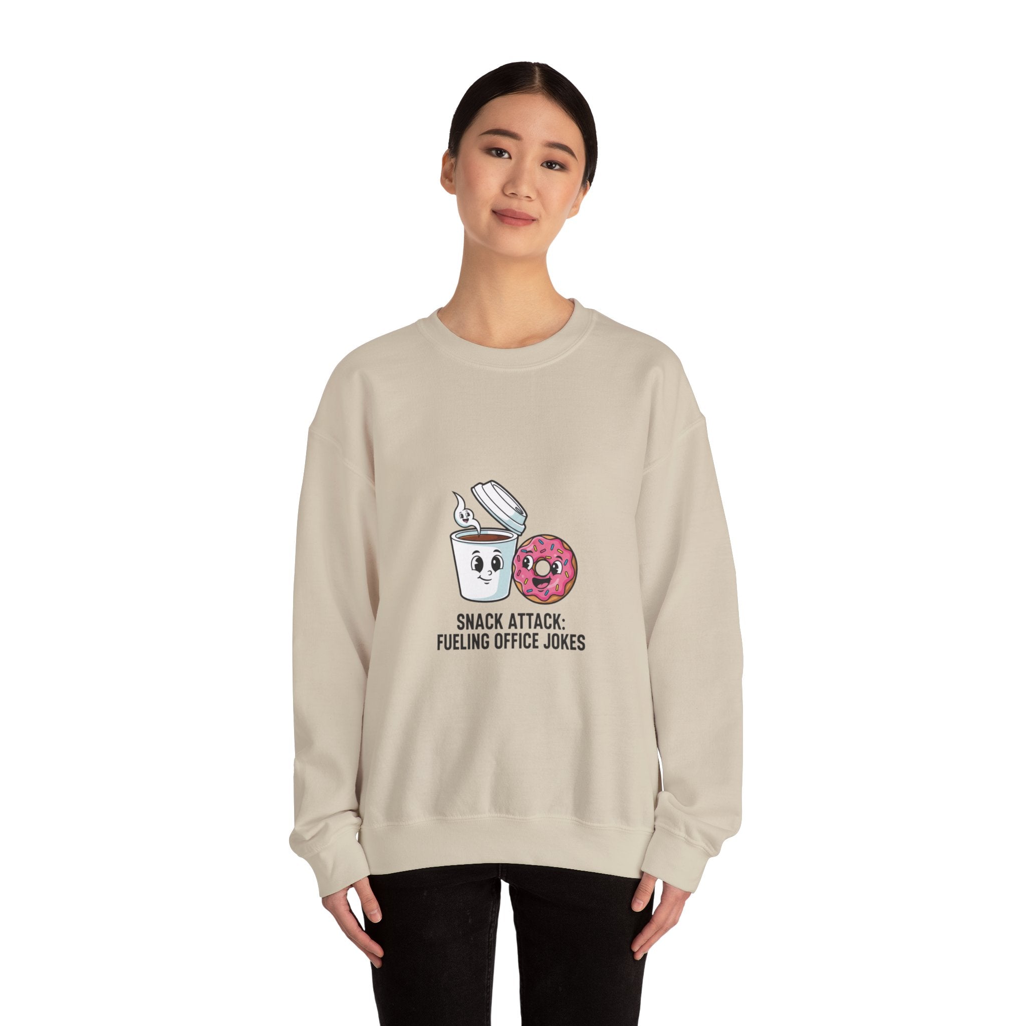 Snack Attack Coffee & Donut Sweatshirt | office humor, meeting memes