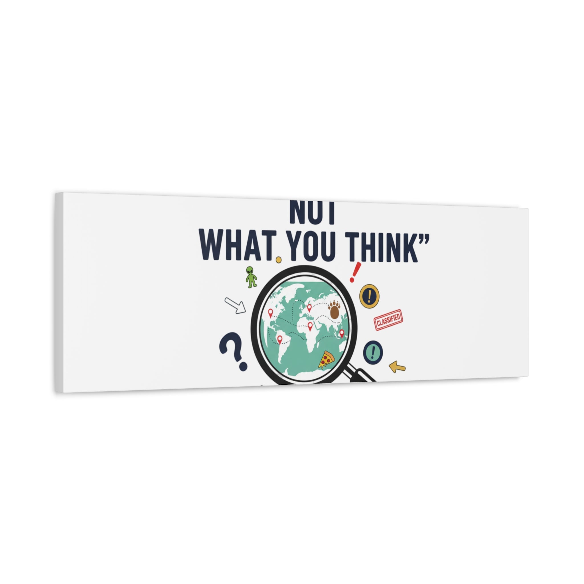 “It’s Definitely Not What You Think” Canvas | funny conspiracy, joke theory