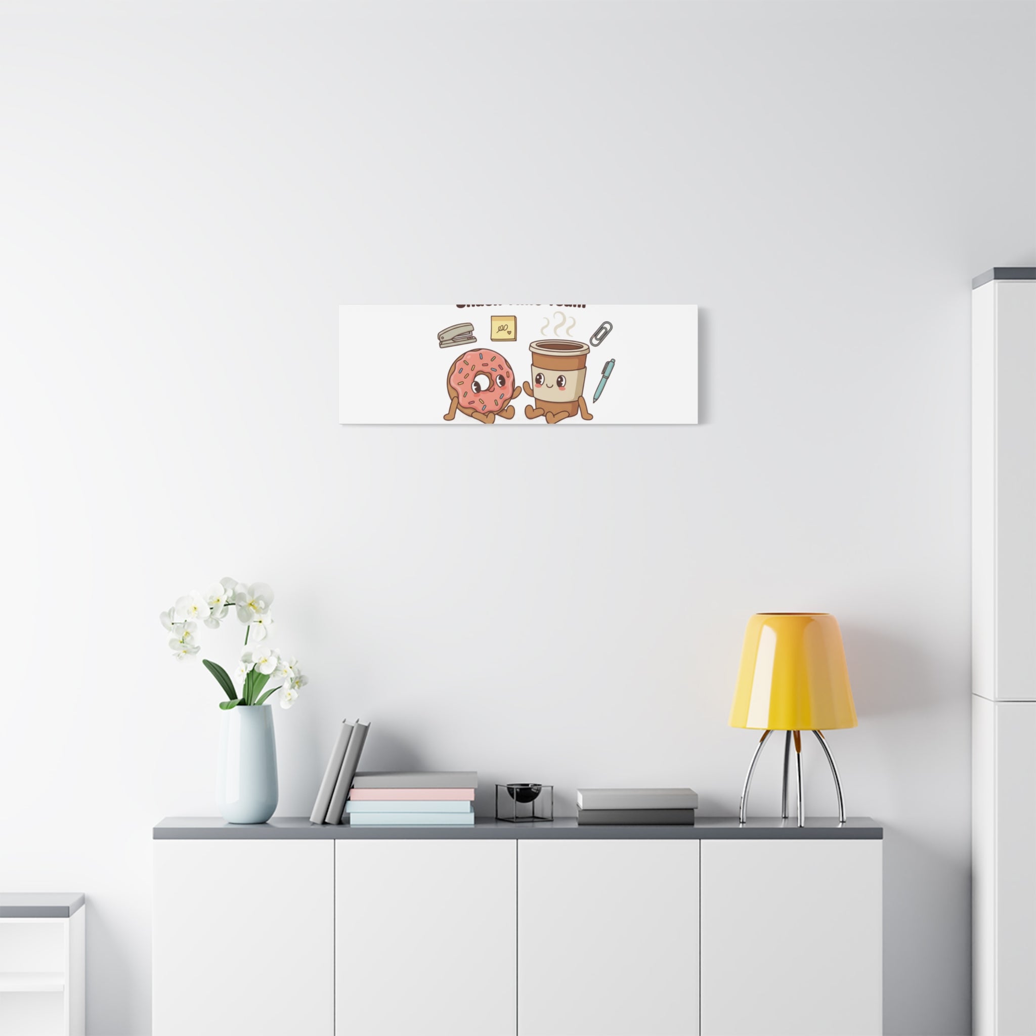 Snack Time Team Canvas | office humor, coffee fuel