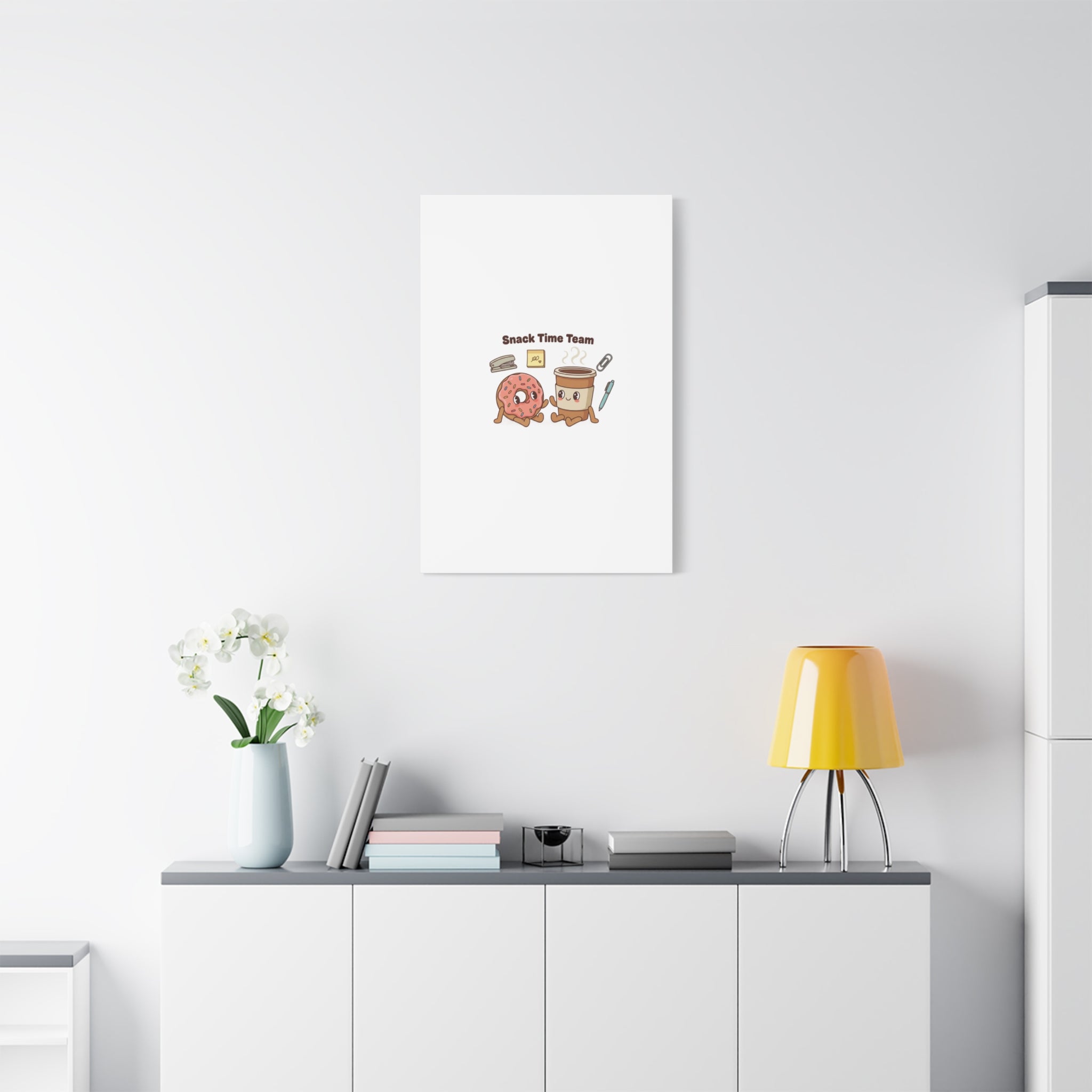 Snack Time Team Canvas | office humor, coffee fuel