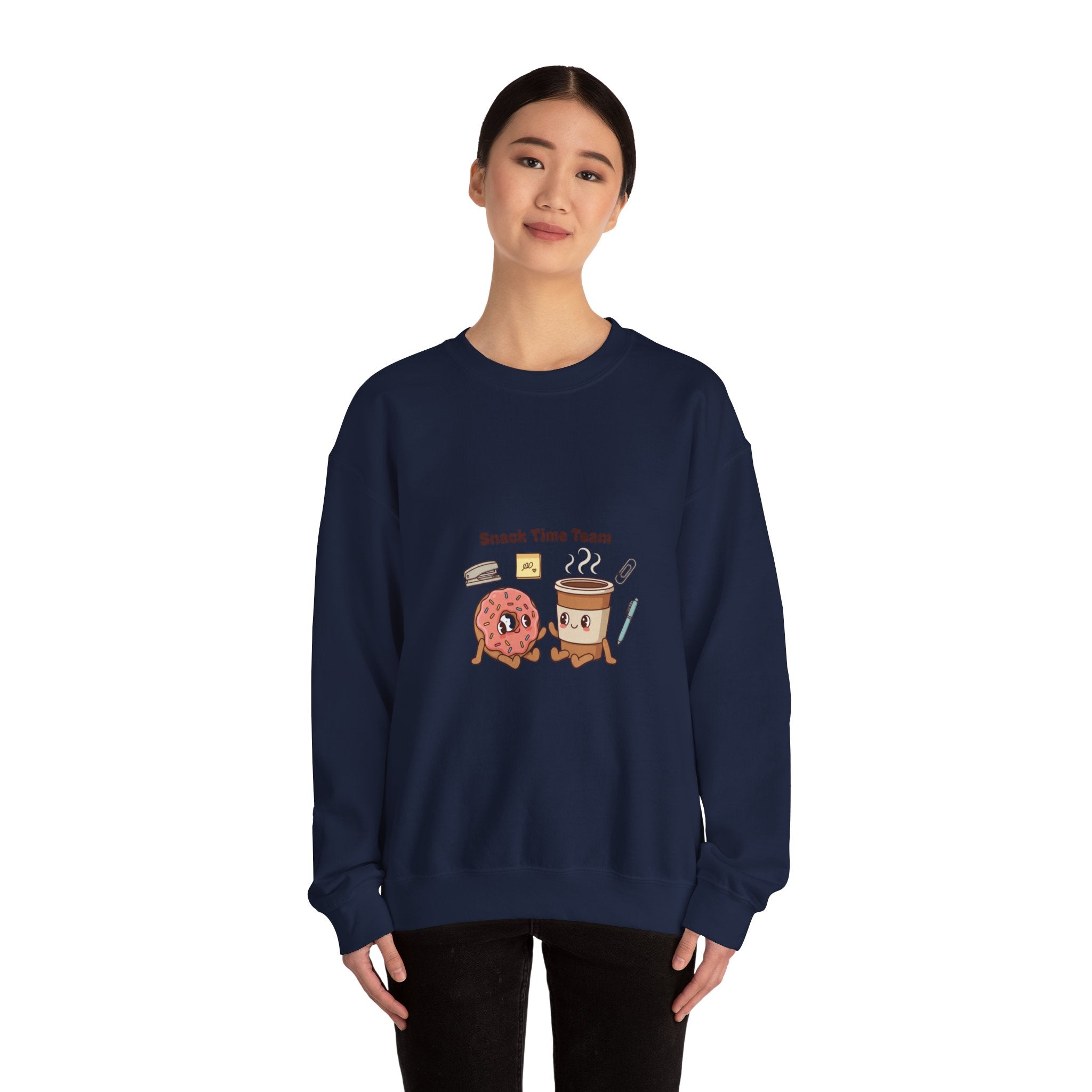 Snack Time Team Sweatshirt | office humor, coffee fuel