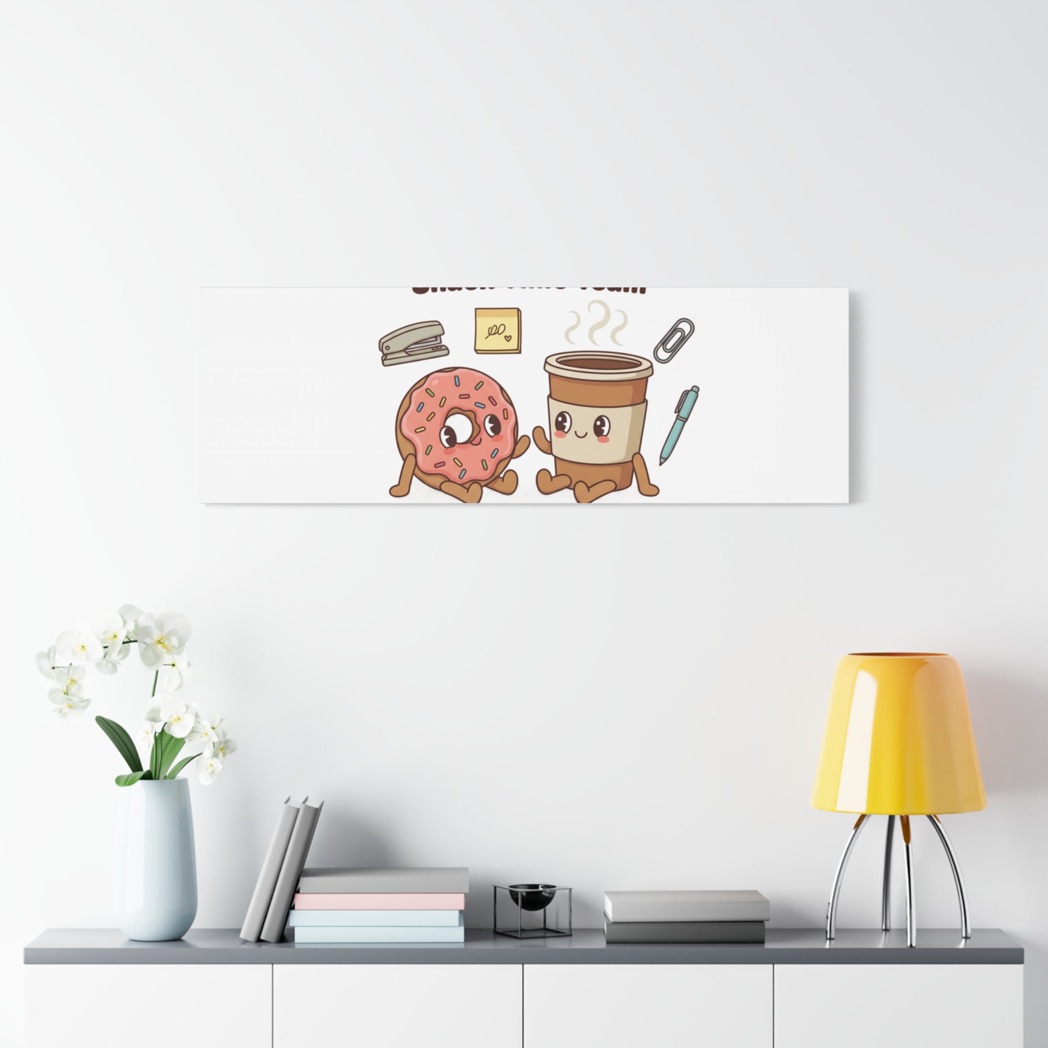 Snack Time Team Canvas | office humor, coffee fuel