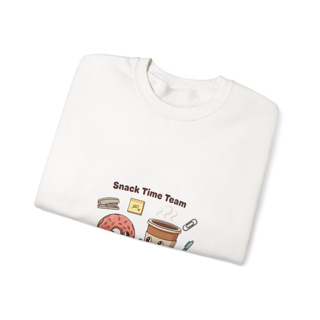 Snack Time Team Sweatshirt | office humor, coffee fuel