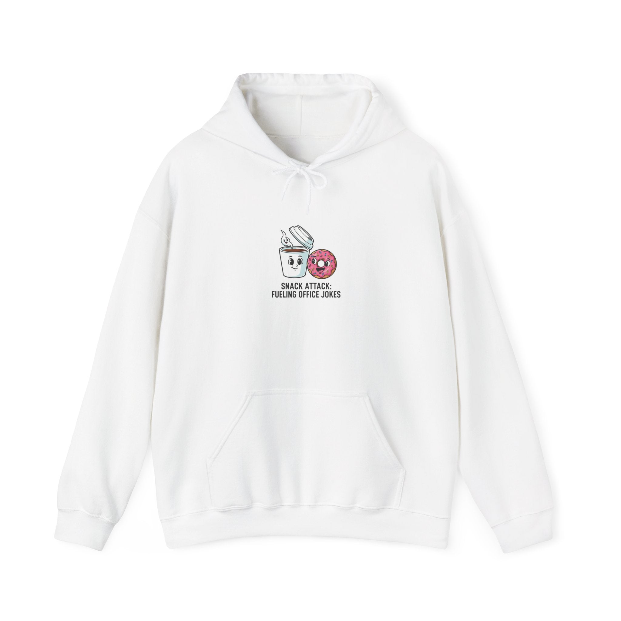 Snack Attack Office Humor Hoodie | meeting memes, coffee fuel