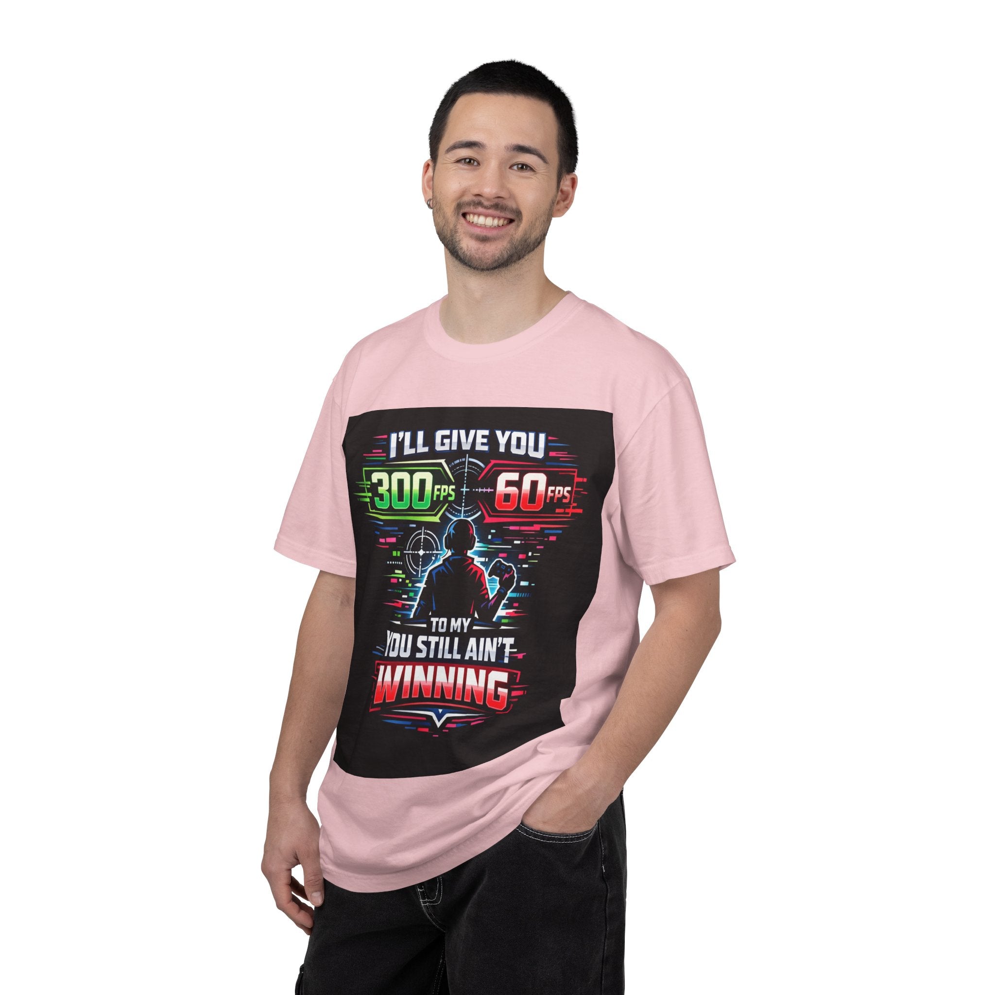 300 FPS Gaming Neon Silhouette