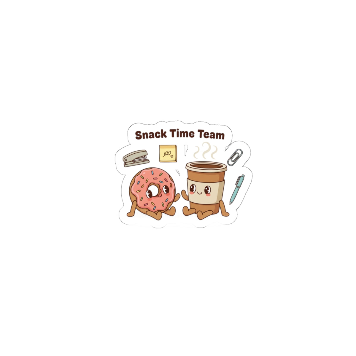 Snack Time Team Sticker | office humor, coffee fuel, meeting memes