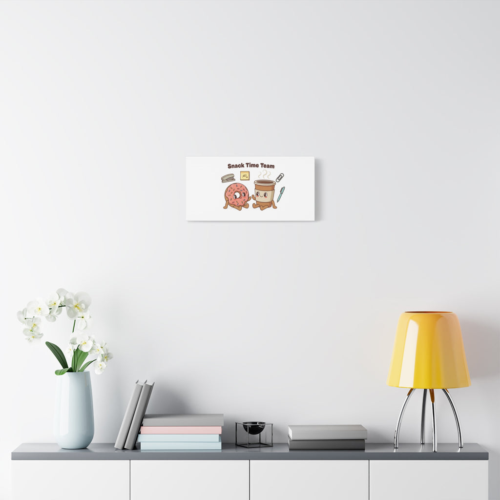 Snack Time Team Canvas | office humor, coffee fuel