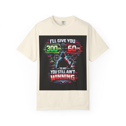 300 FPS Gaming Neon Silhouette