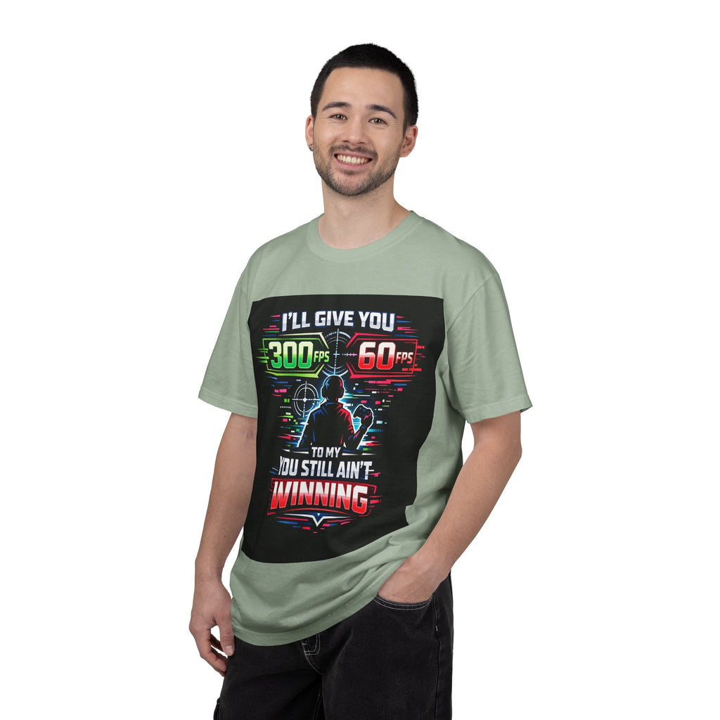 300 FPS Gaming Neon Silhouette