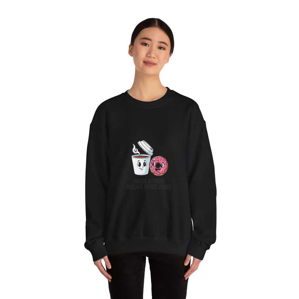 Snack Attack Coffee & Donut Sweatshirt | office humor, meeting memes