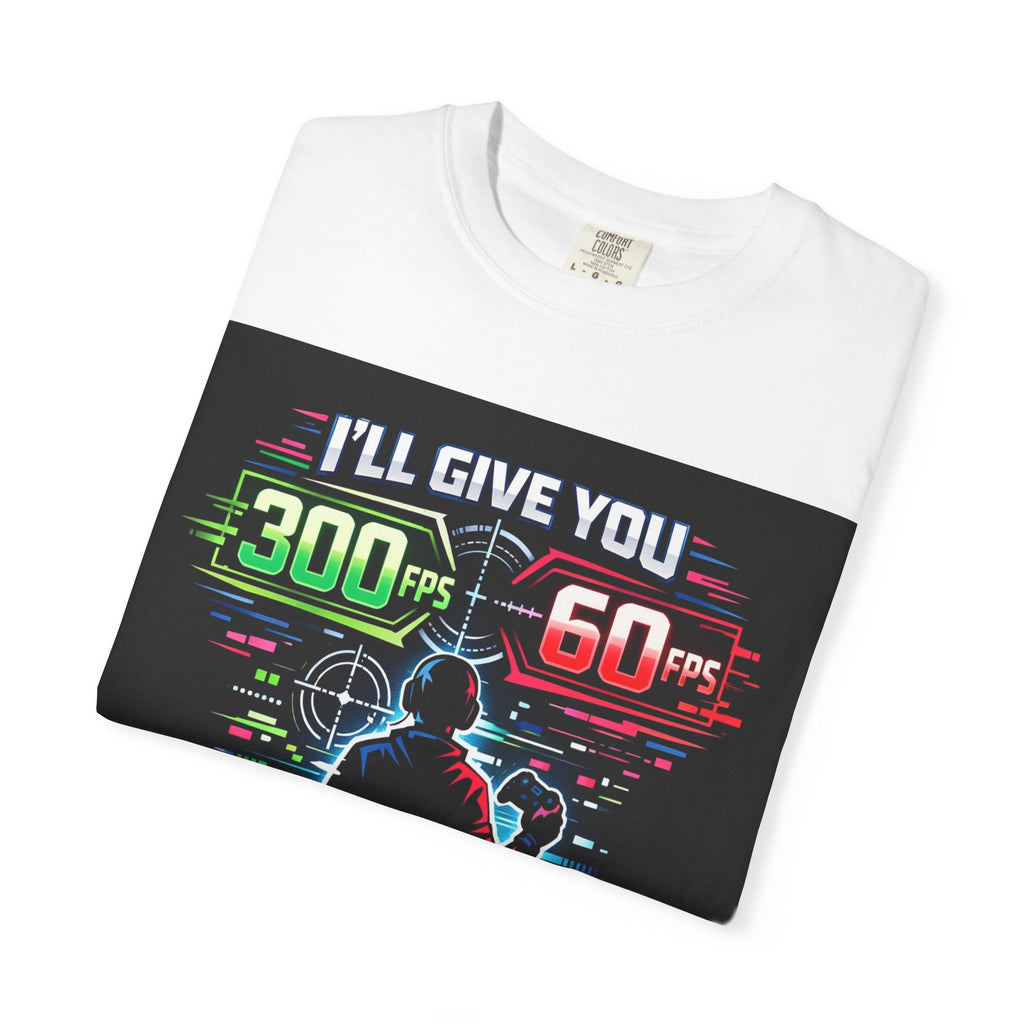 300 FPS Gaming Neon Silhouette