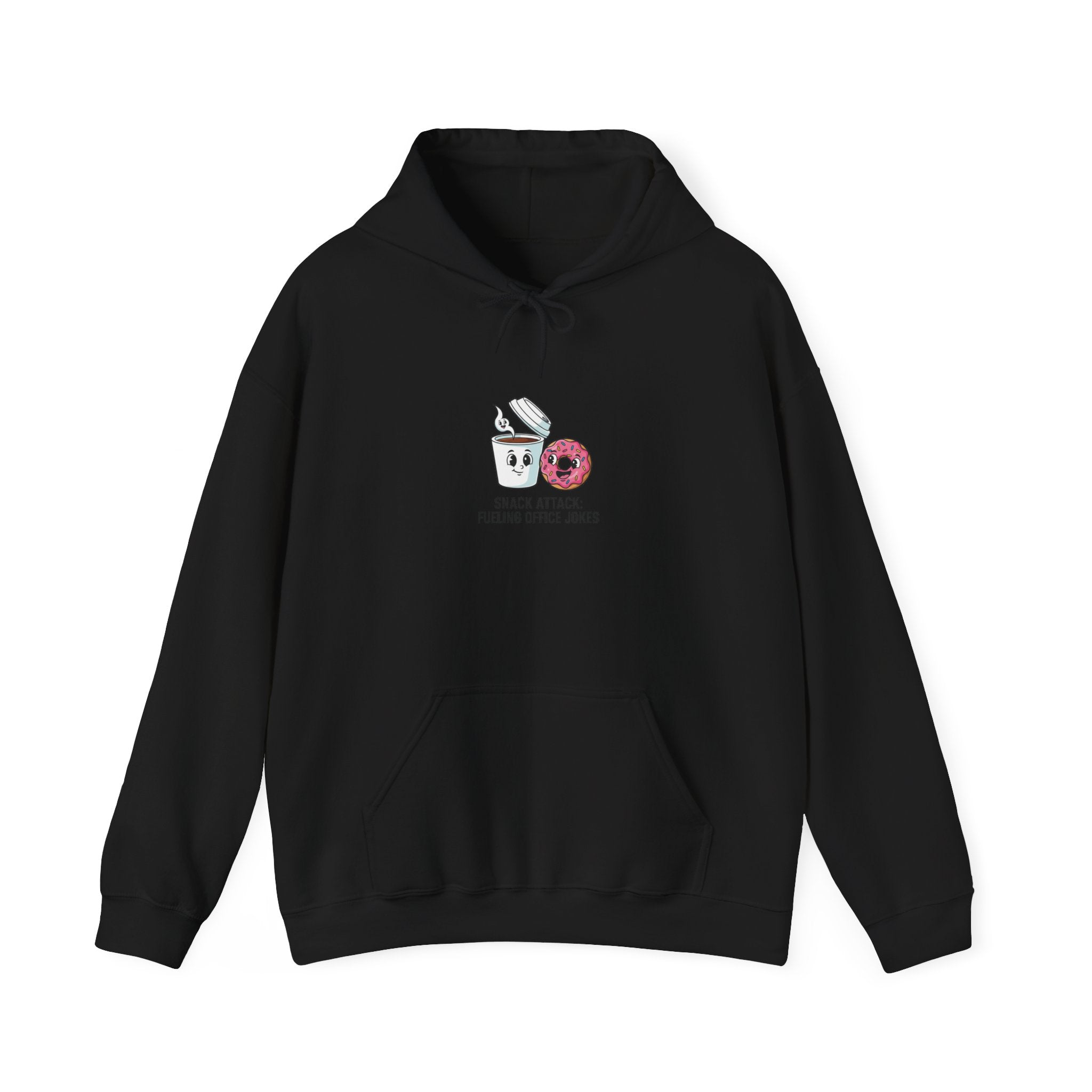 Snack Attack Office Humor Hoodie | meeting memes, coffee fuel