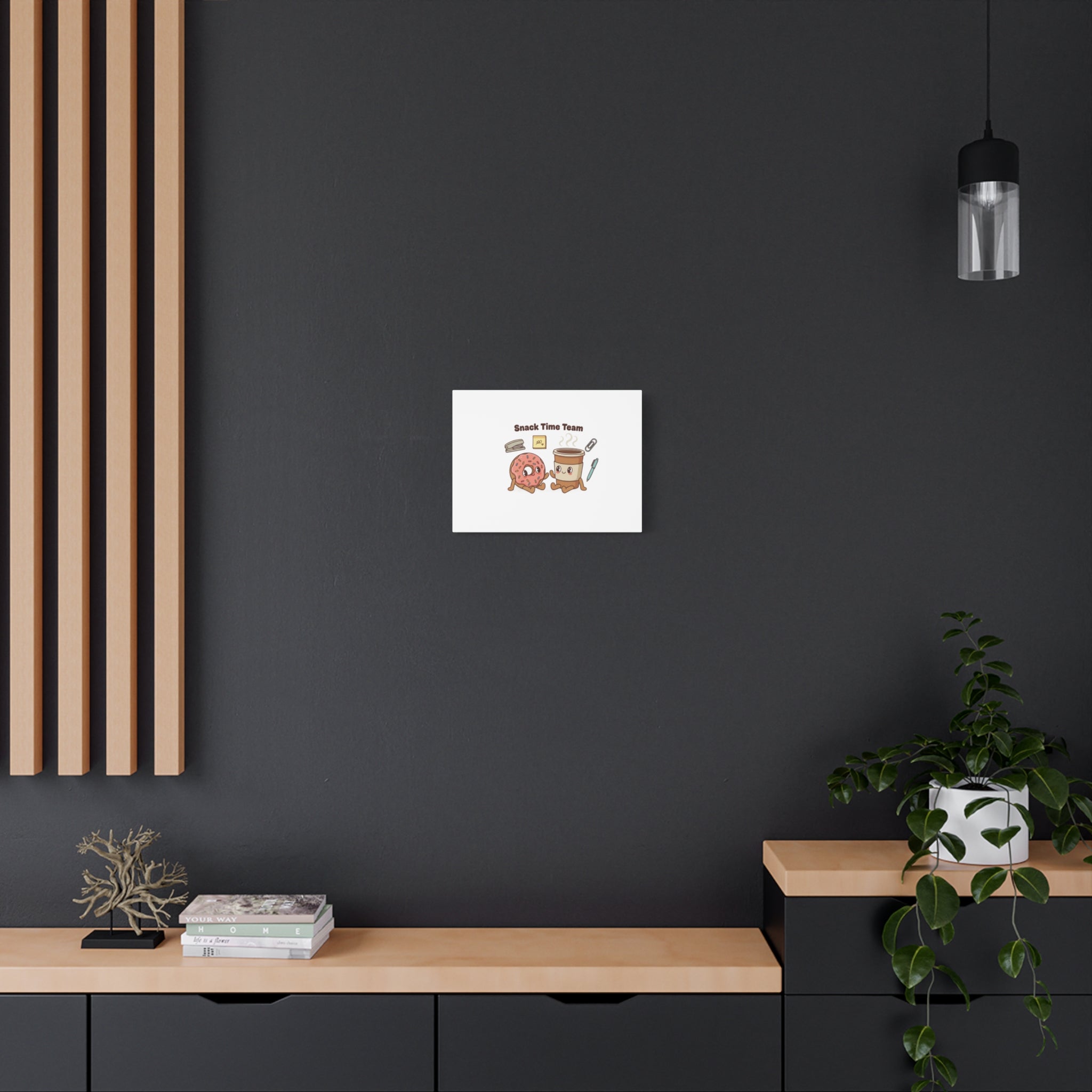 Snack Time Team Canvas | office humor, coffee fuel