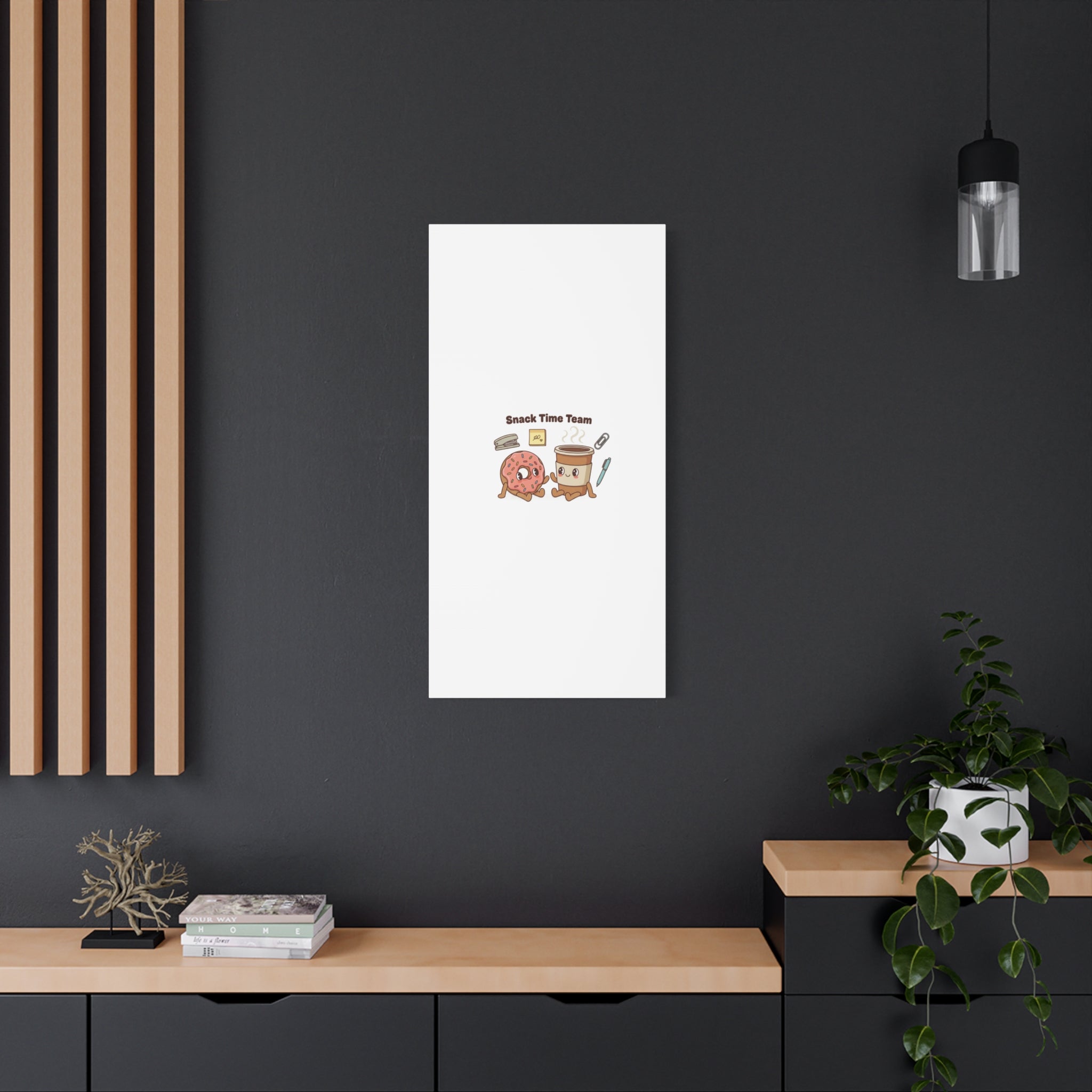 Snack Time Team Canvas | office humor, coffee fuel