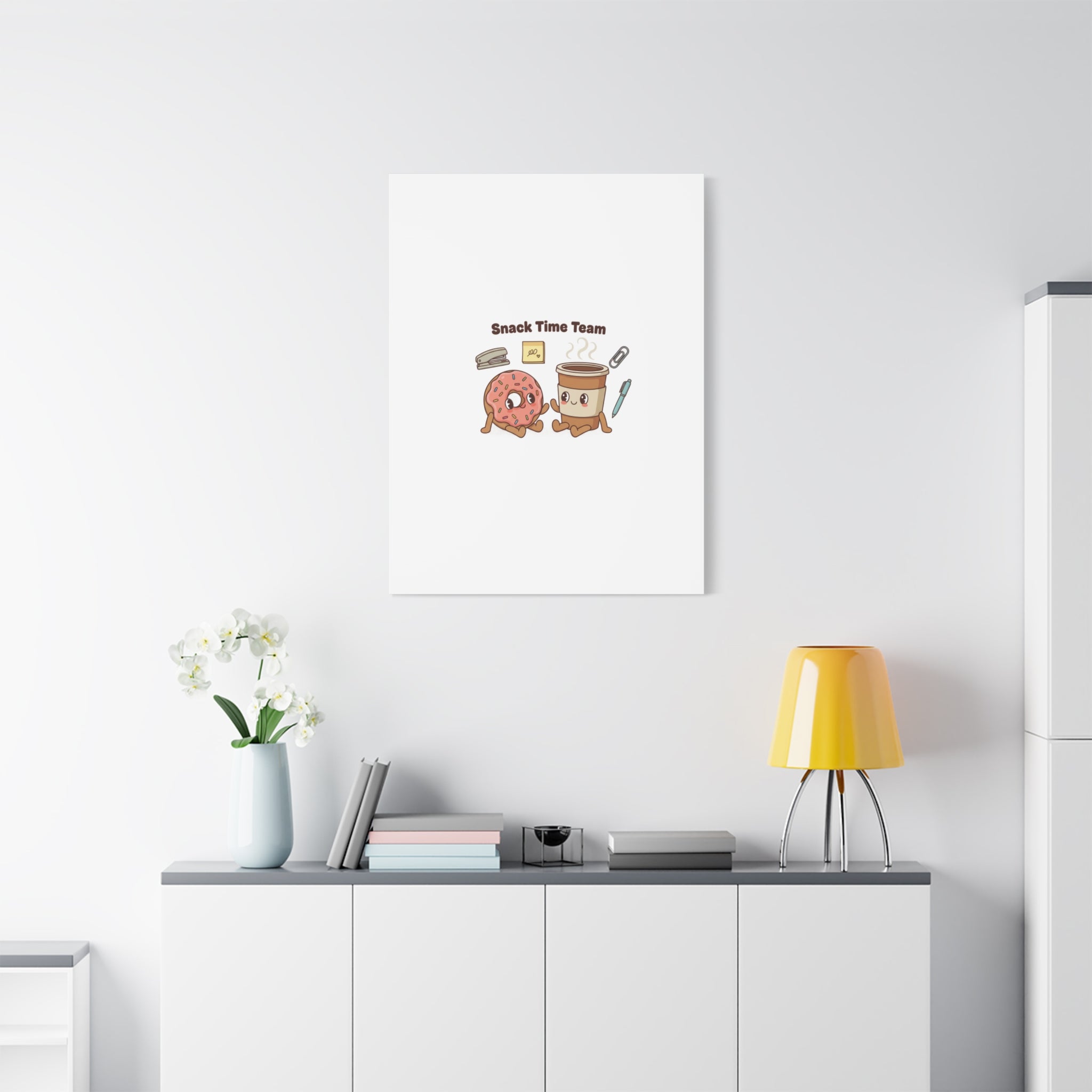Snack Time Team Canvas | office humor, coffee fuel