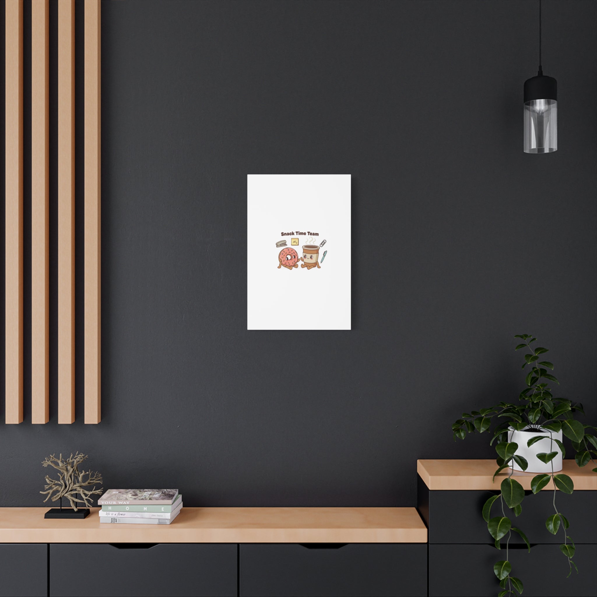 Snack Time Team Canvas | office humor, coffee fuel