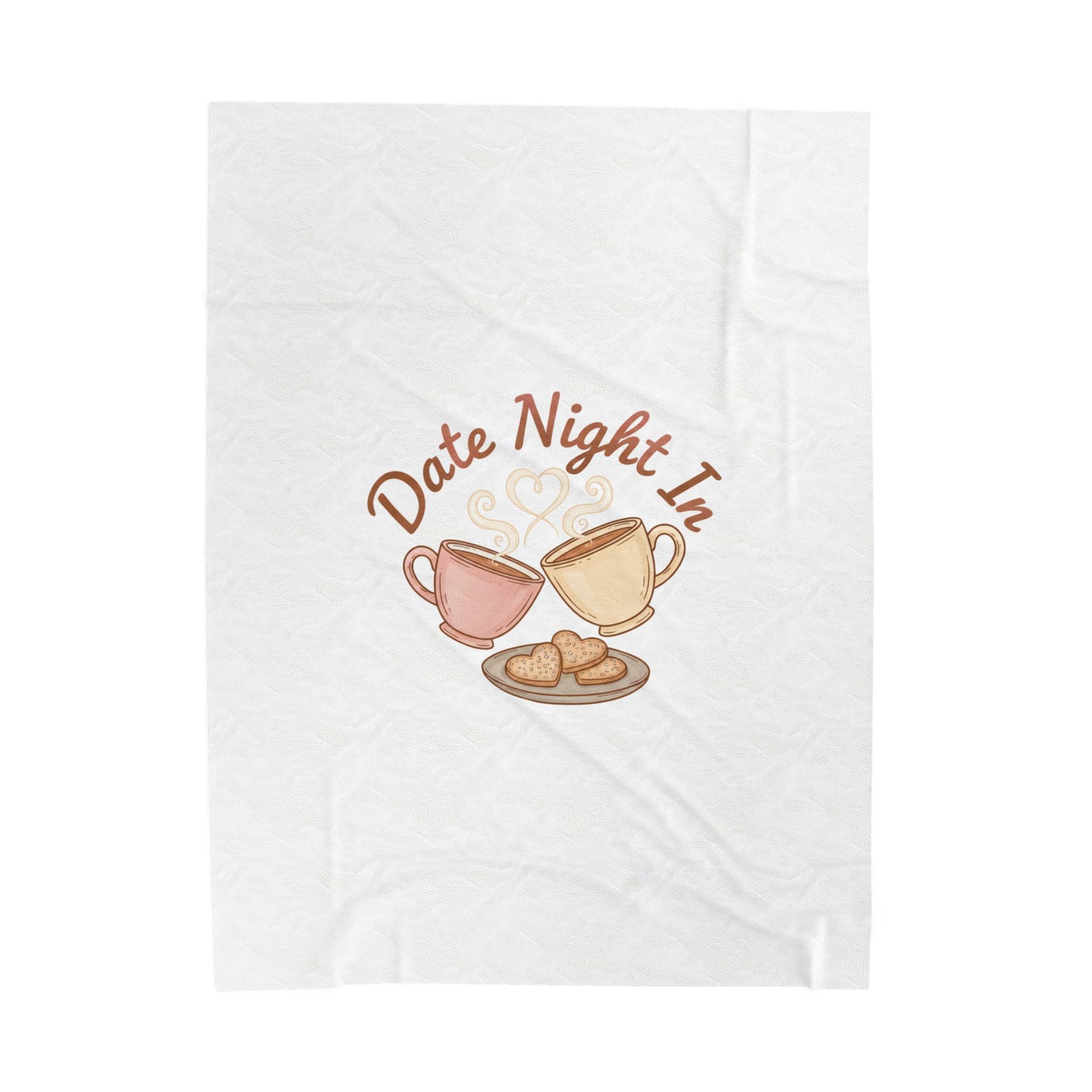 Date Night In Velveteen Plush Blanket | cozy couple, snuggle