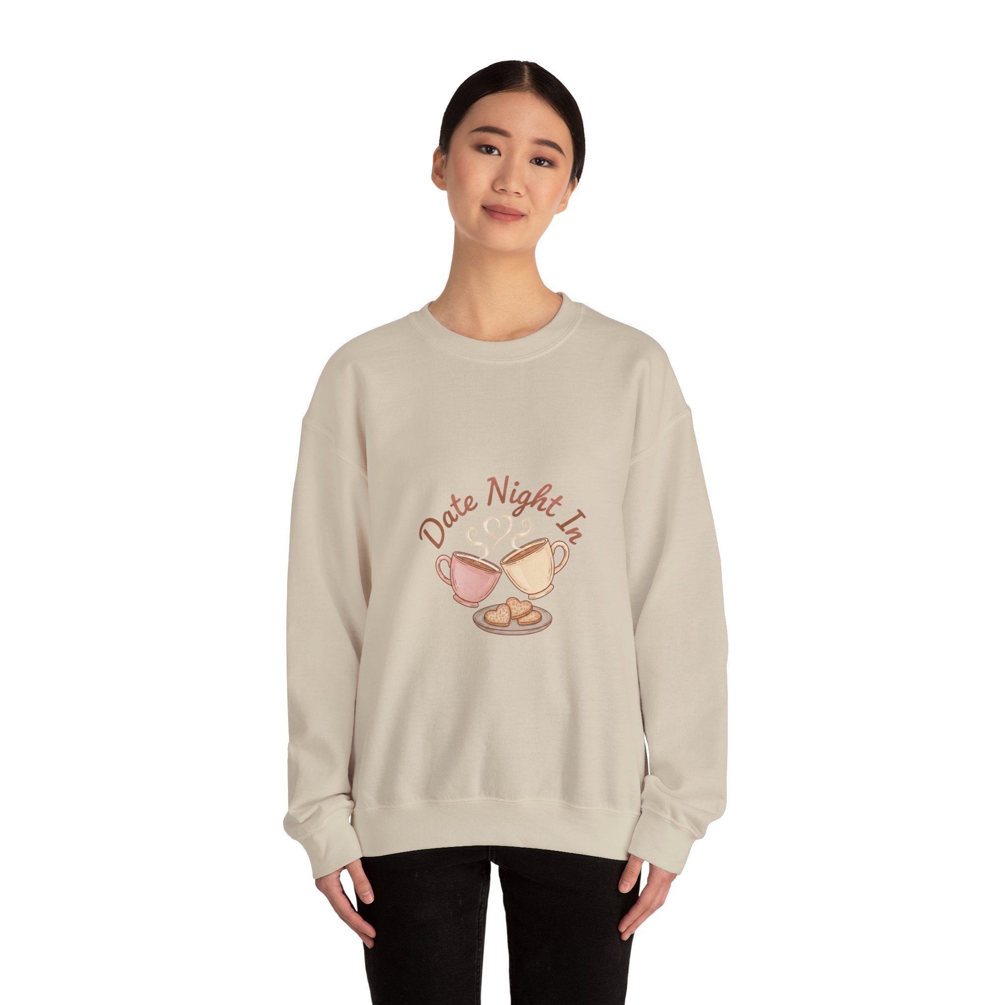 Date Night In Sweatshirt | cozy couple, candlelit snuggle